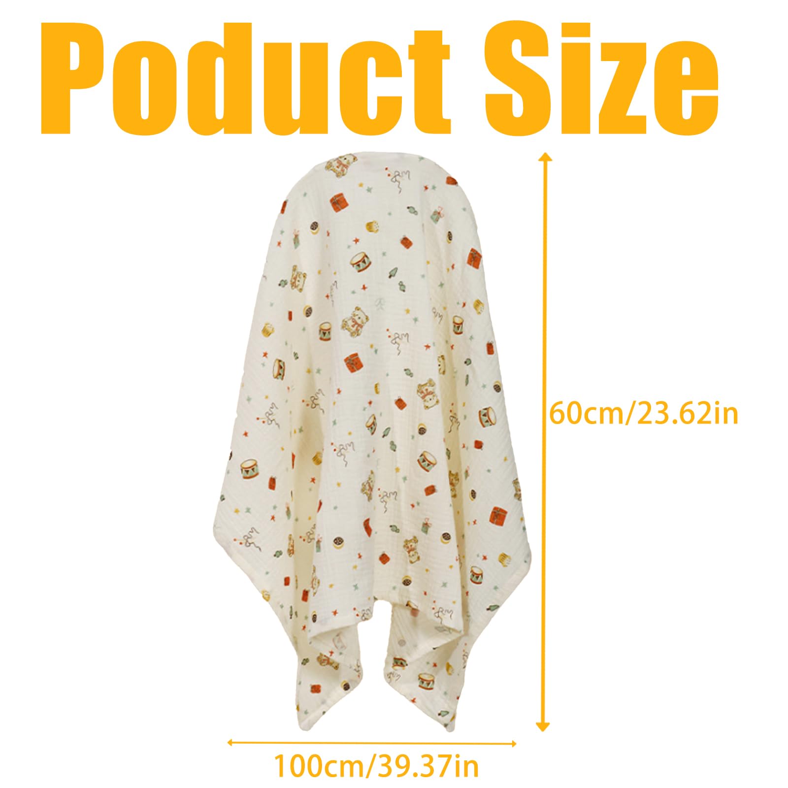 Tablier d'allaitement en mousseline de coton respirant, réglable pour maman, bouclier d'intimité, poncho pour bébé et poussette