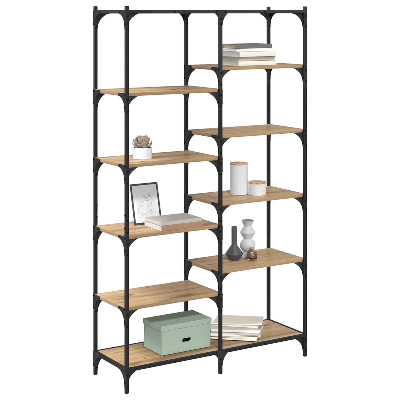 Generisch Regal Artisan-Eiche 100 x 32 x 170 cm Holzwerkstoff,Möbel,Regalsysteme,Bücherregale Bücherschränke-881891
