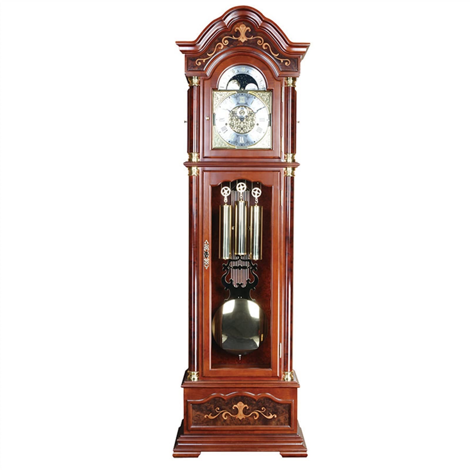 NexaGeniX grandfather clocks Living Room Clock, Vintage Family Non-Ticking Standing Clock, Retro Mantel Clocks for Living Room, Bedroom, Shelf, Fireplace, Farmhouse Decor hall clock