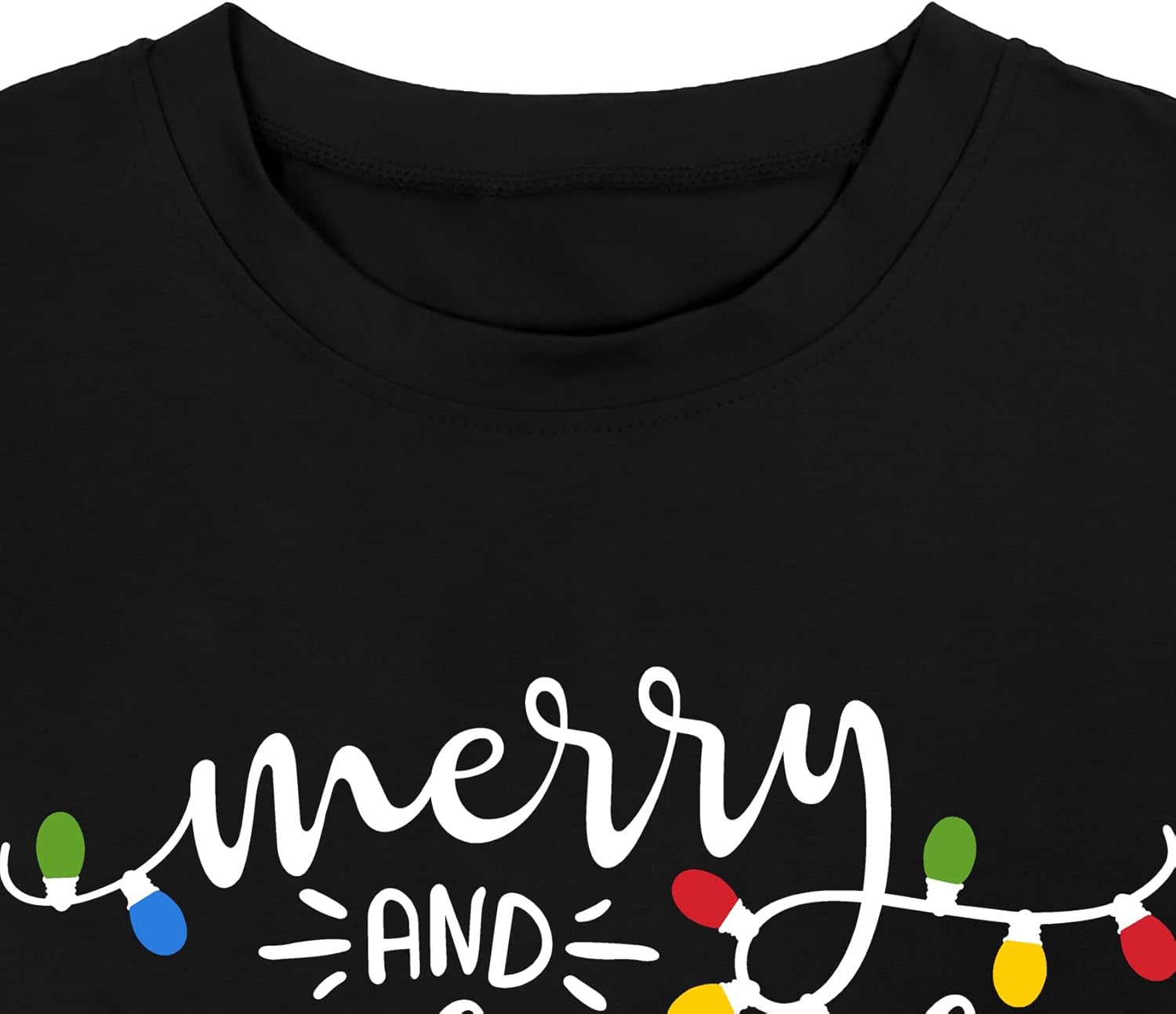 Christmas Shirts for Men: Merry and Bright T Shirt Christmas Graphic Tee Shirt Xmas Holiday Casual Tee Tops - Image 6
