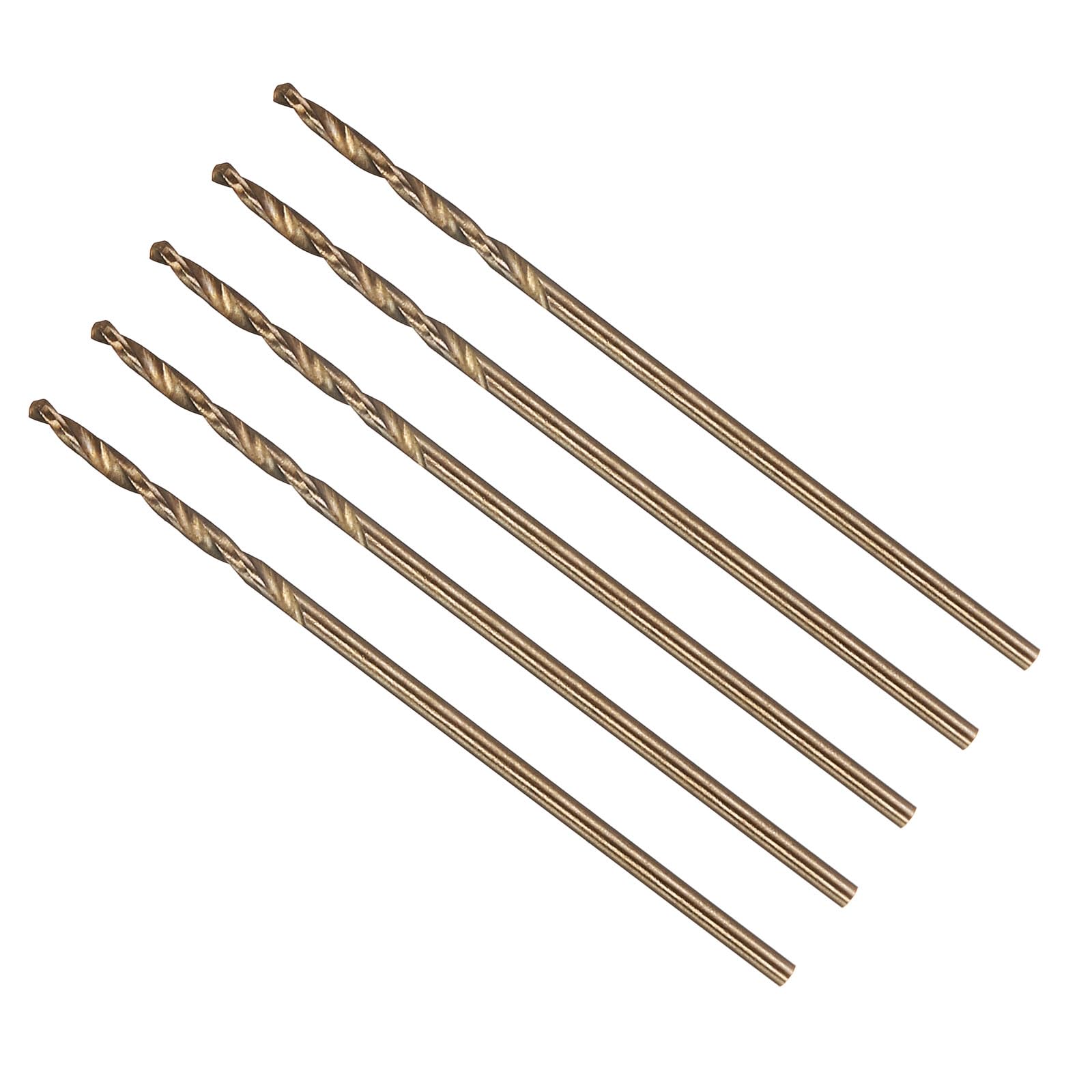 METALLIXITY 1.4mm Micro Drill Bit (#54) 5Pcs, 4341 High-Speed Steel Straight Shank 118° Gold for Drilling Low-to-medium Hardness Metal Copper Aluminum Plastic Wood — image 1