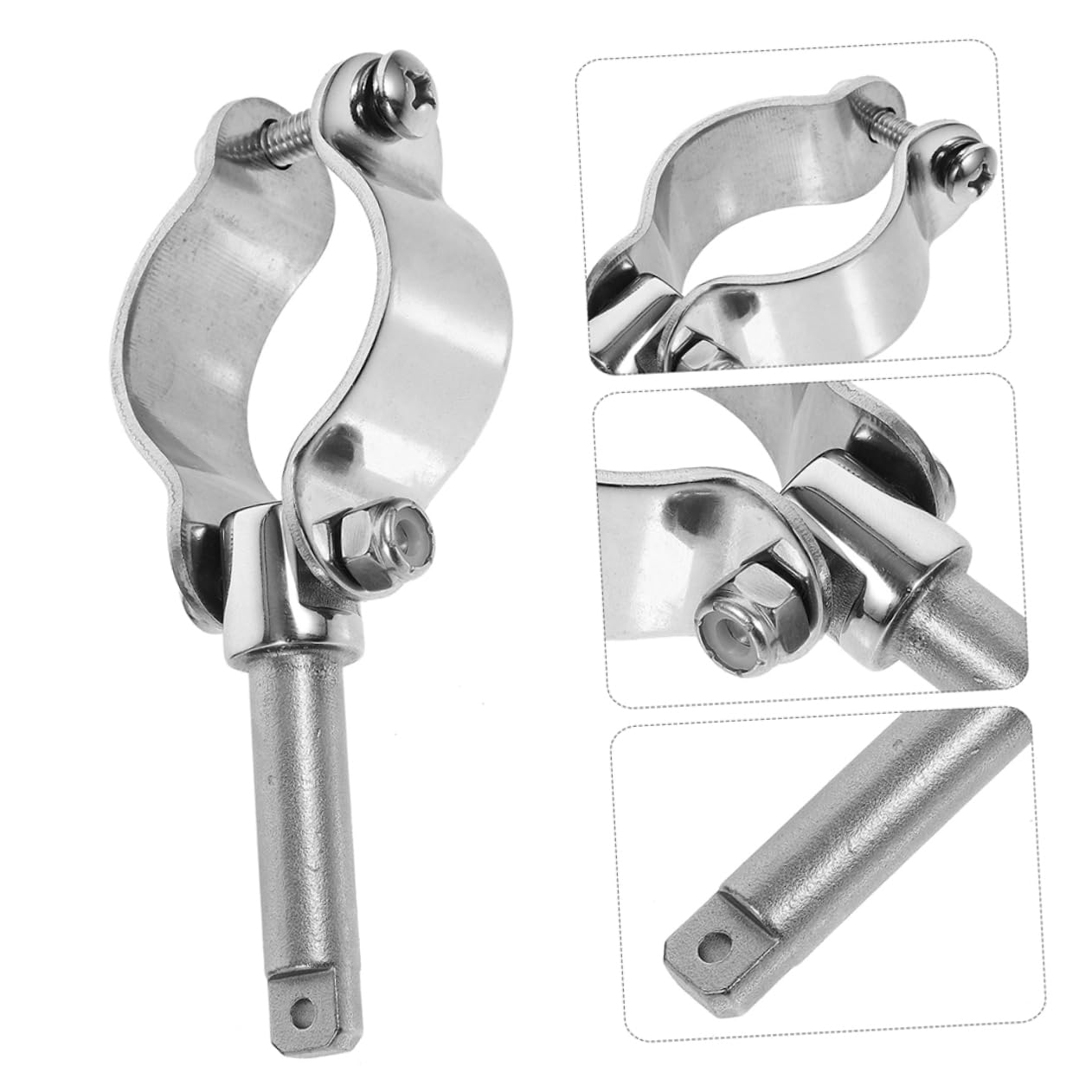 iplusmile Edelstahl 316 Paddelhalterung für Bootspaddel, 2 Stück, Silber