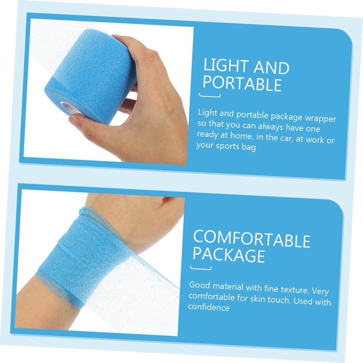 NOLITOY 8rolls Multi-Function Sports Tape Athlete Tape Professional Wrap Elastic for Ankle Wrist Knee Breathable Cuttable Portable