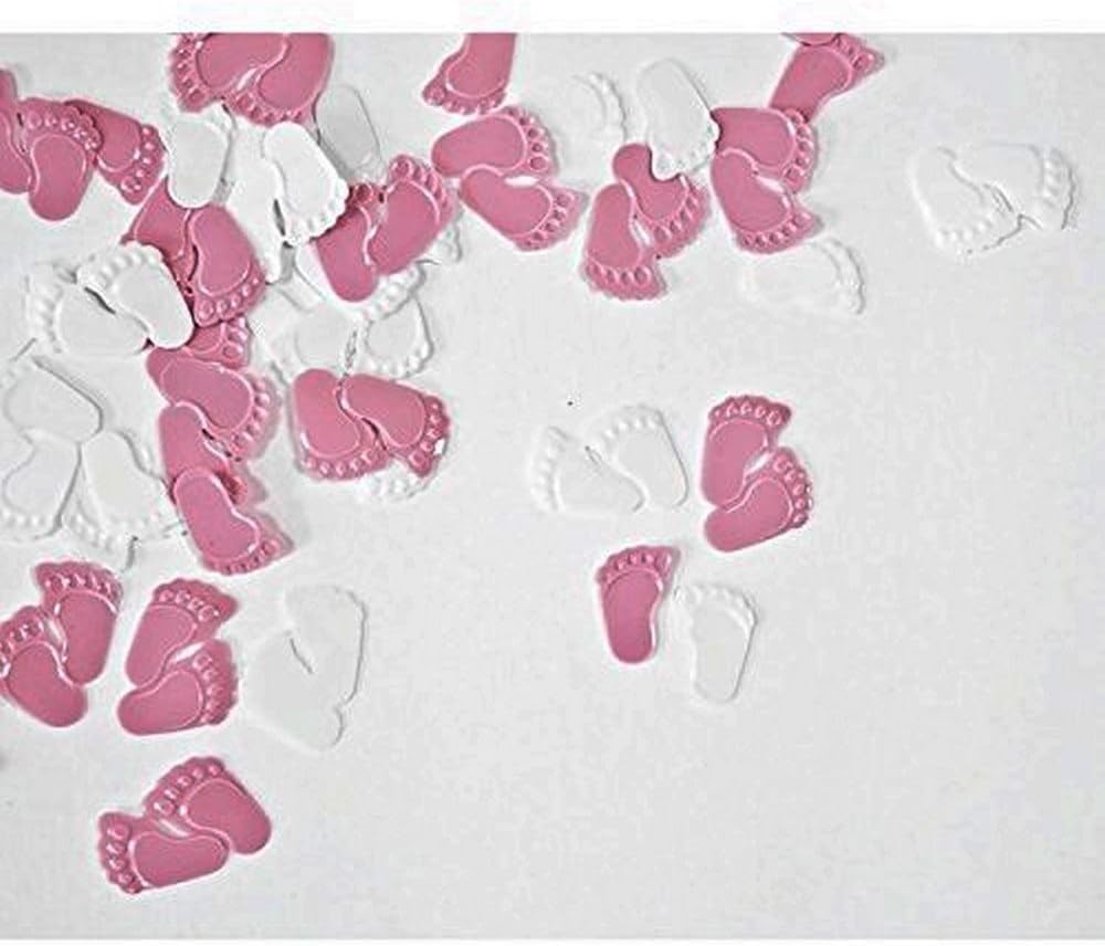 HOBI pink and white baby foot table confetti - the bag of 10 gr.
