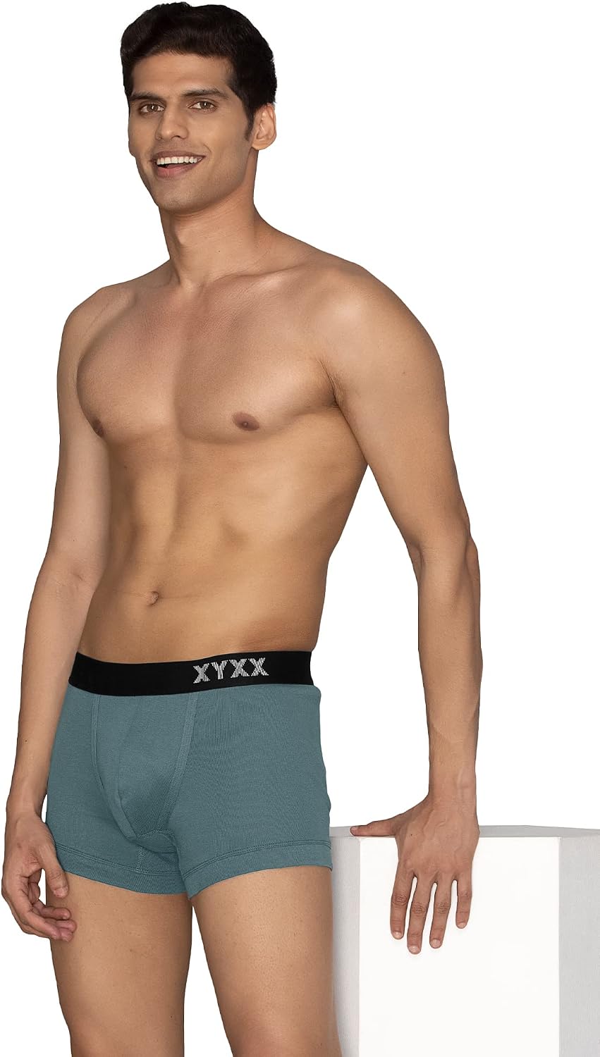 XYXX 4 Pack Mens 100% Cotton Super Combed Boxer Shorts Boxer Shorts Solid Antimicrobial No Streak Casual Boxer Shorts