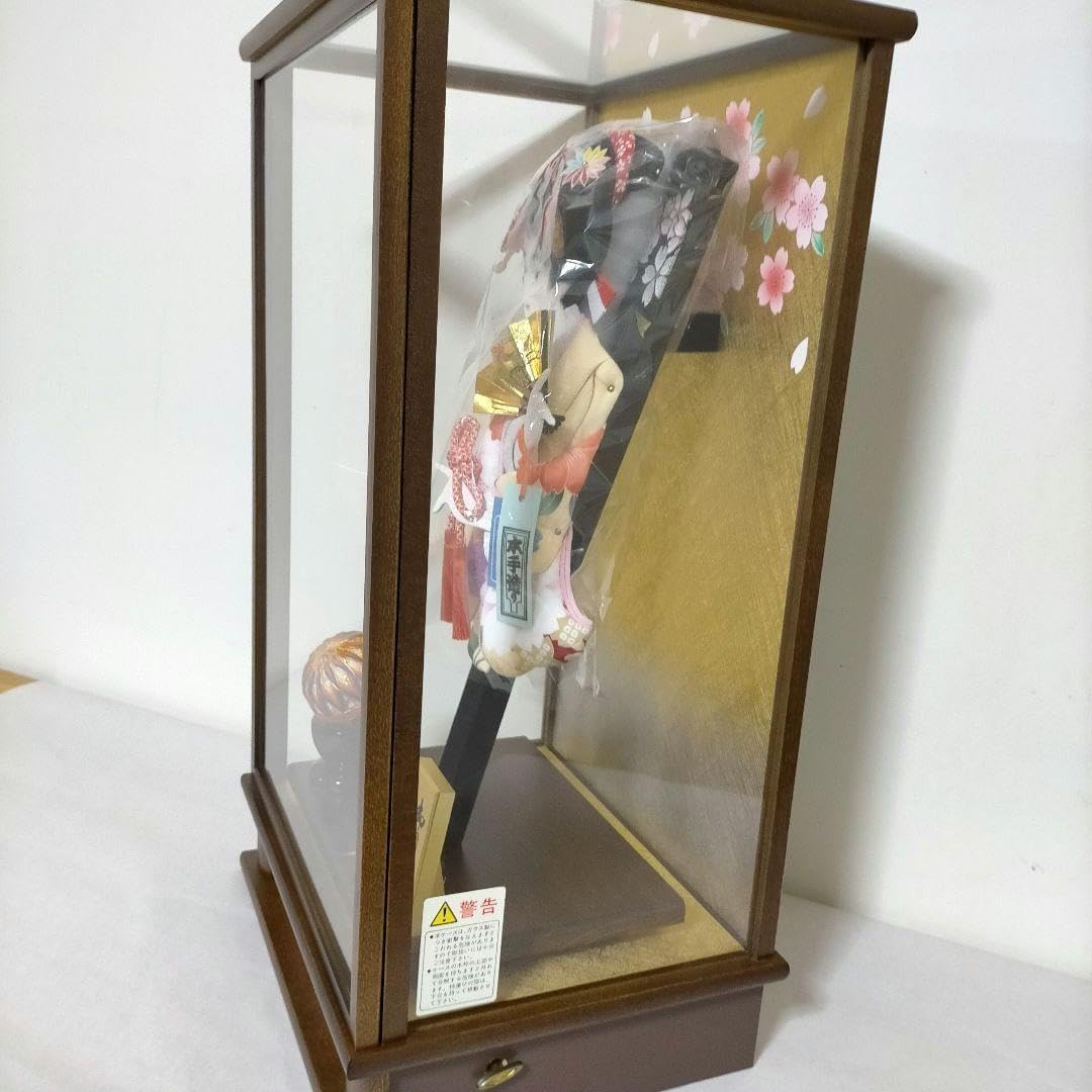 羽子板 13号 ガラスケース 春華 道明寺 オルゴール付き 押絵羽子板13号