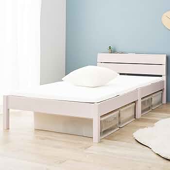 Amazon｜萩原 ベッド すのこベッド ベッドフレーム 【組立”3分”ベッド