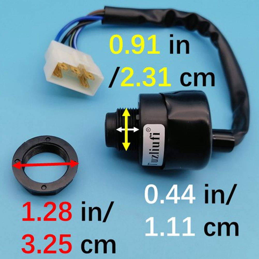 Ignition Key Switch Compatible with Kawasaki Mule 600 610 4000 4010 KAF400 KAF400A KAF400C KAF400D KAF400E KAF400G KAF620 KAF950G KAF950H KAF950F KAF620R KAF620S KAF620V Z518