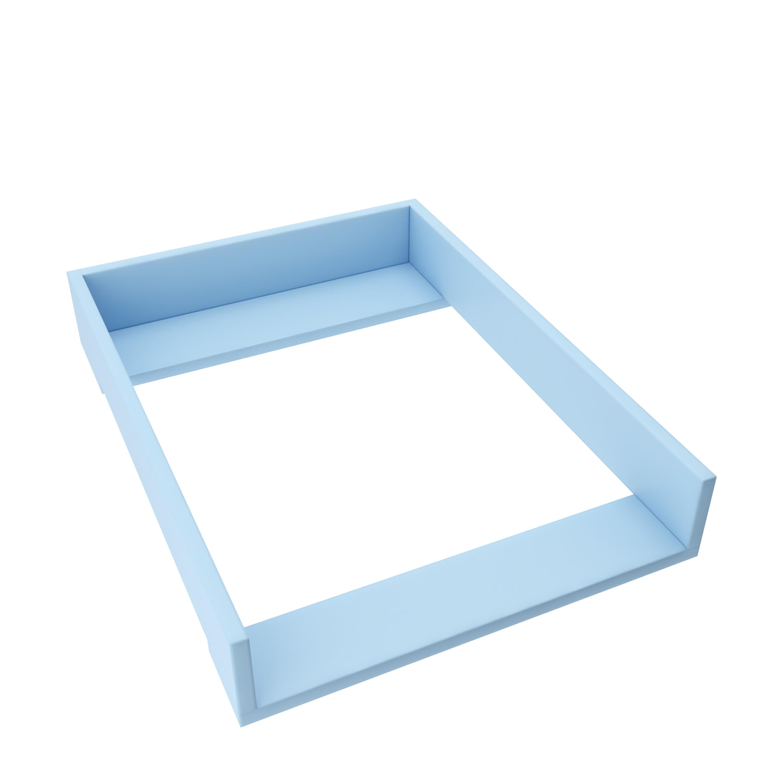 regalik Wickelaufsatz für Malm von IKEA, Wickeltischaufsatz für 48 cm Kommoden, Abnehmbar Wickelkommode aufsatz, Gerade Frontplatten, Blau, 72cm x 54cm