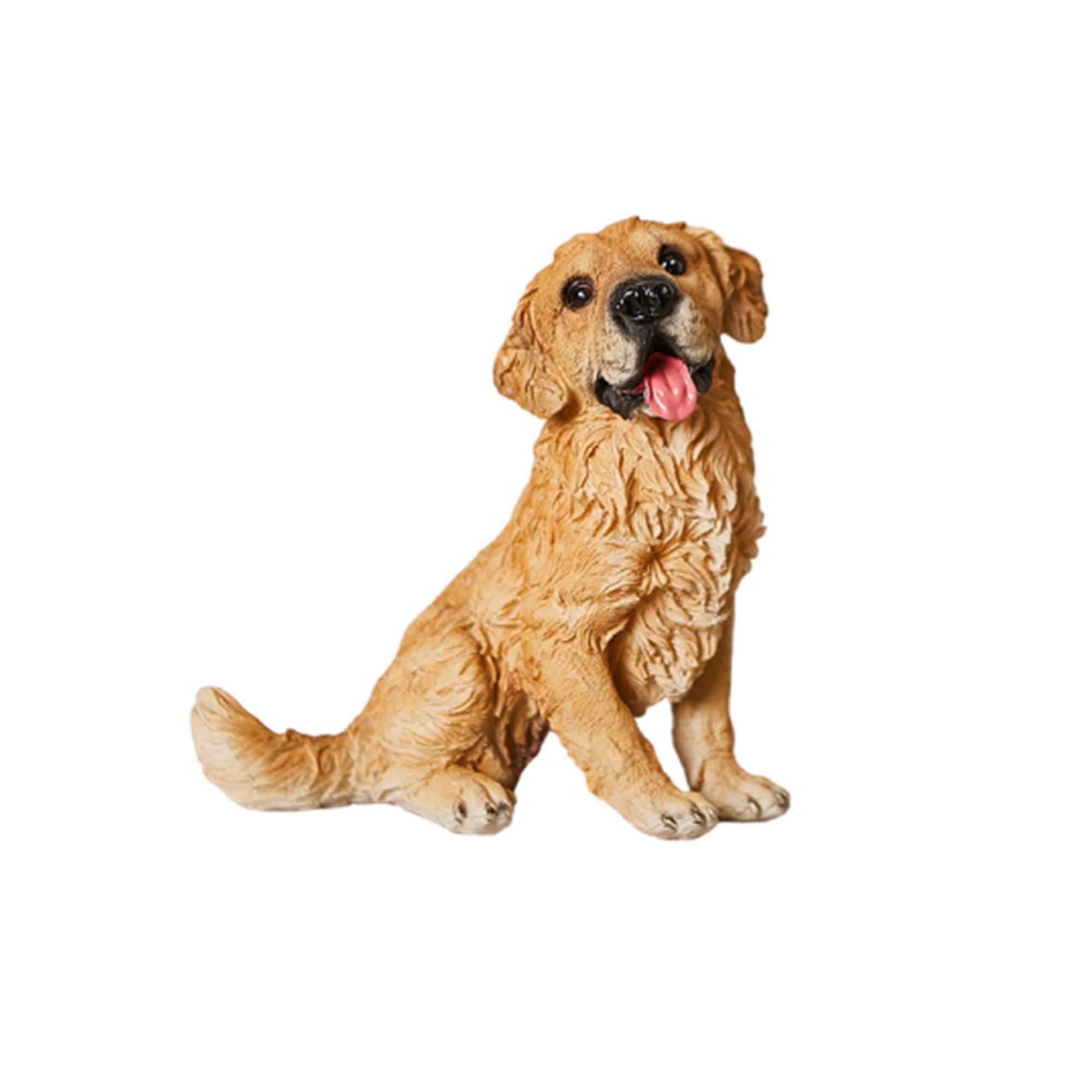 Dog Statue Garden Ornaments Outdoor Large Dog Garden Figurine Decorations Golden Retriever Sculpture for Patio Balcony Lawn,B