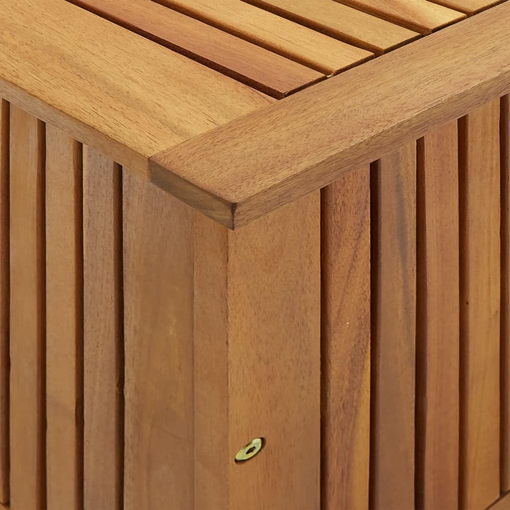 Myheimly Akazienholz Massiv Garten Aufbewahrungsbox Auflagenbox Kissenbox Gartenbox Gartentruhe Kissentruhe Gartenmöbel Truhe Box Kiste 90 x 50 x 58 cm