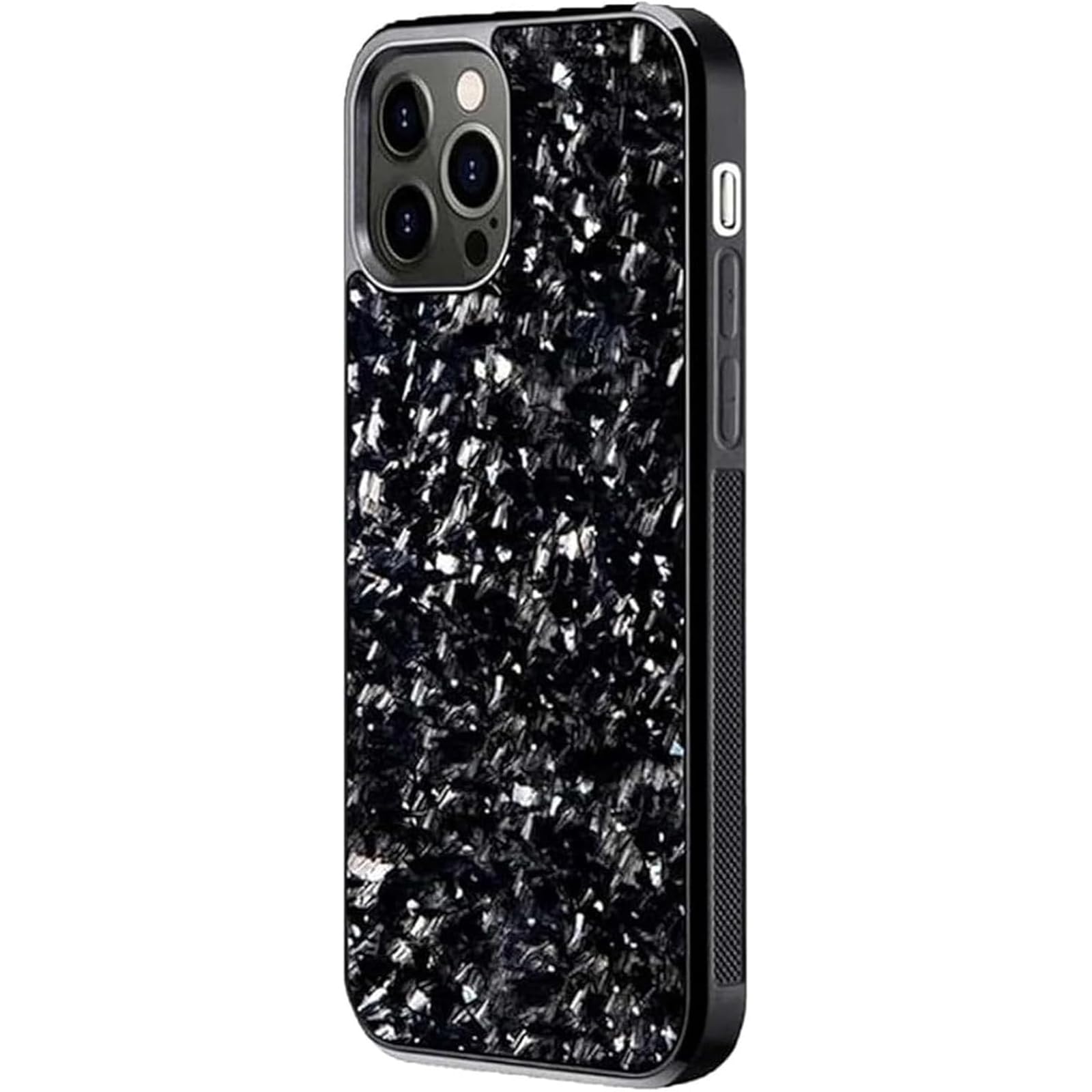 Forged Carbon Fiber Phone Case, 2025 New Carbon Fiber Phone Case for iPhone 16 15 14 13 12 Pro Max (Silver,16 Pro)