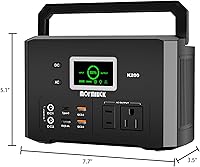Vista 9 de 200W Portable Power Station (400W Peak), Mormluck Solar Generators with 110V AC Outlet（No Solar Panel）, 32000mAh Lithium Battery for Home Backup