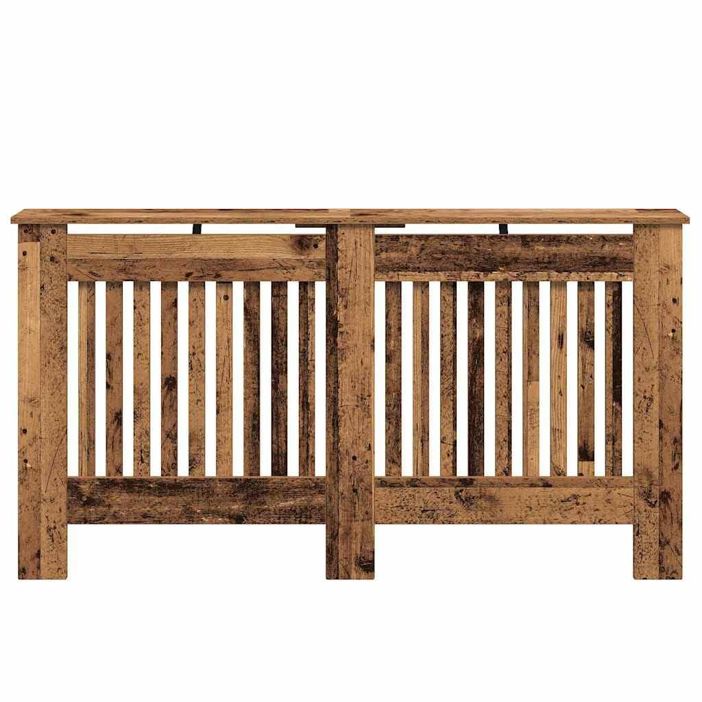 vidaXL Cubierta de Radiador Madera Envejecida 152 x 19 x 81,5 cm, Cubierta Moderna Rectangular para radiador, decoración del hogar, Resistencia al Calor, diseño de Madera, Seguridad Infantil