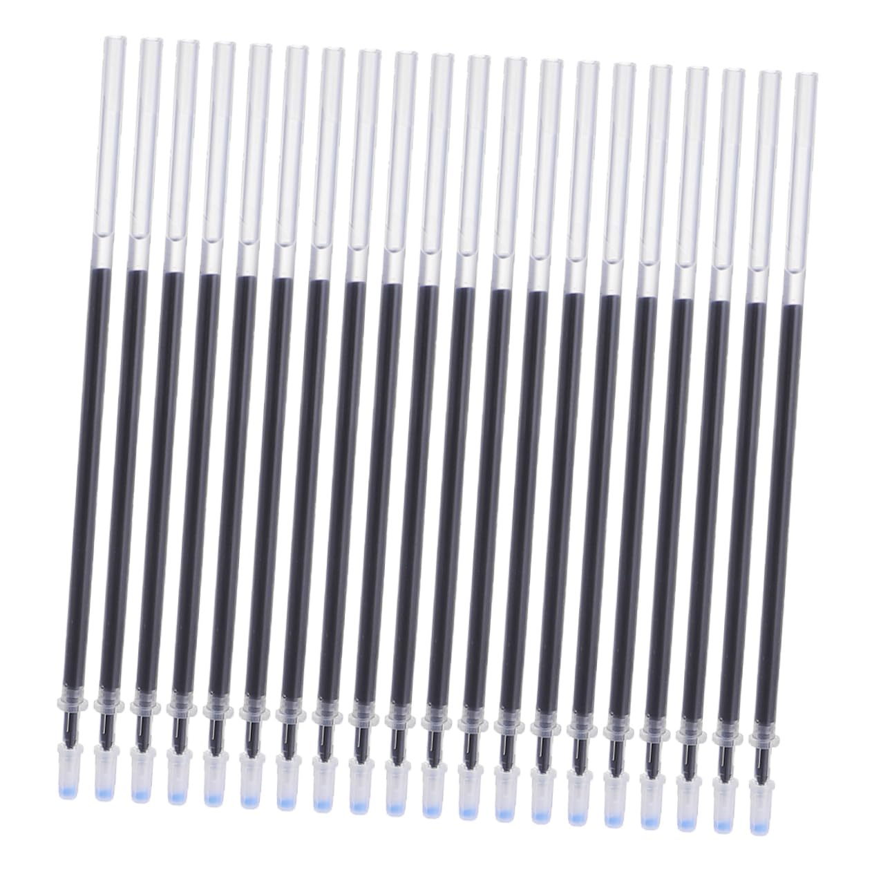 SHINEOFI de Transparente Recambios 200 Mm Unidades Neutros 0,5 Bolígrafo Tinta Negra Suave Tubería para Oficina Escuela y Uso Diario