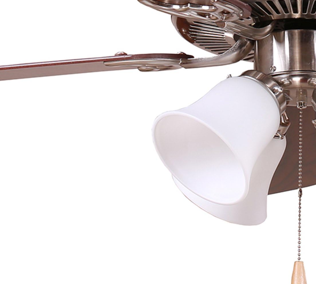 AA Warehousing HARLI-BBN-4 52" 5 Blade Ceiling Fan with 4 Glass Shade Light Kit Included, Brown