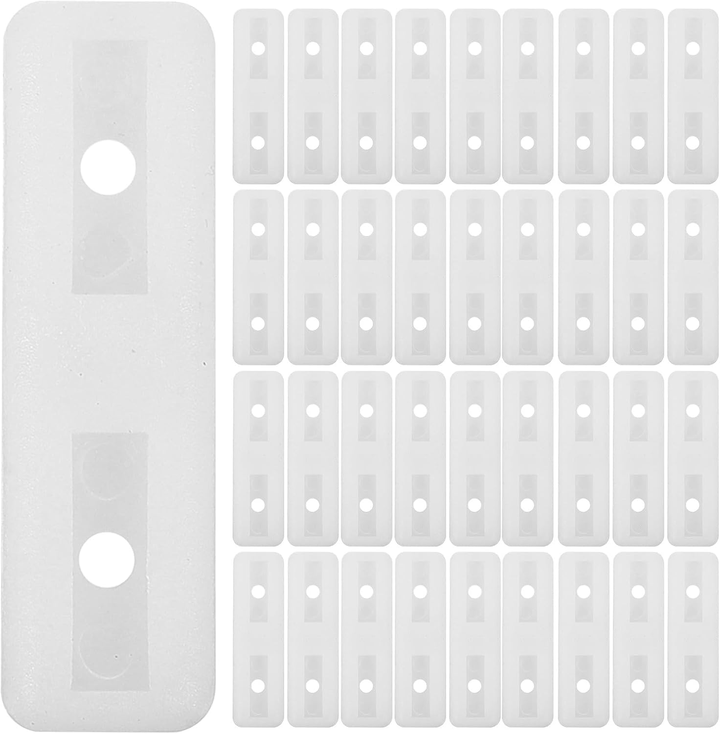 DOITOOL 200pcs Rectangular Plastic Furniture Foot Pads Table Leg Pads Non-Slip Chair Foot Protectors Floor Furniture Stoppers for Office Desk and Sofa Legs