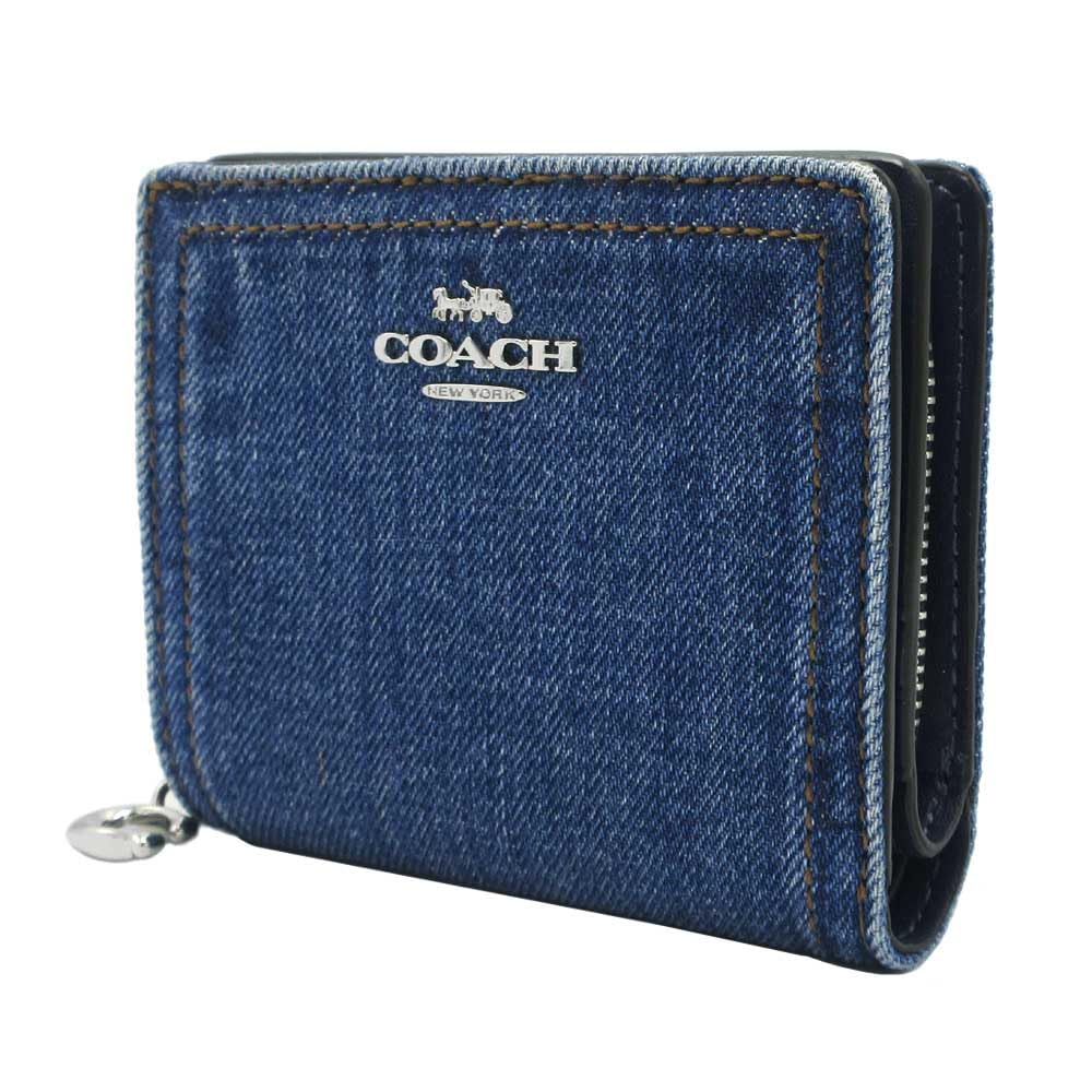 デニム風財布刺繍付き コーチ COACH 財布 （デニム） -waja bazar - 海外ファッション