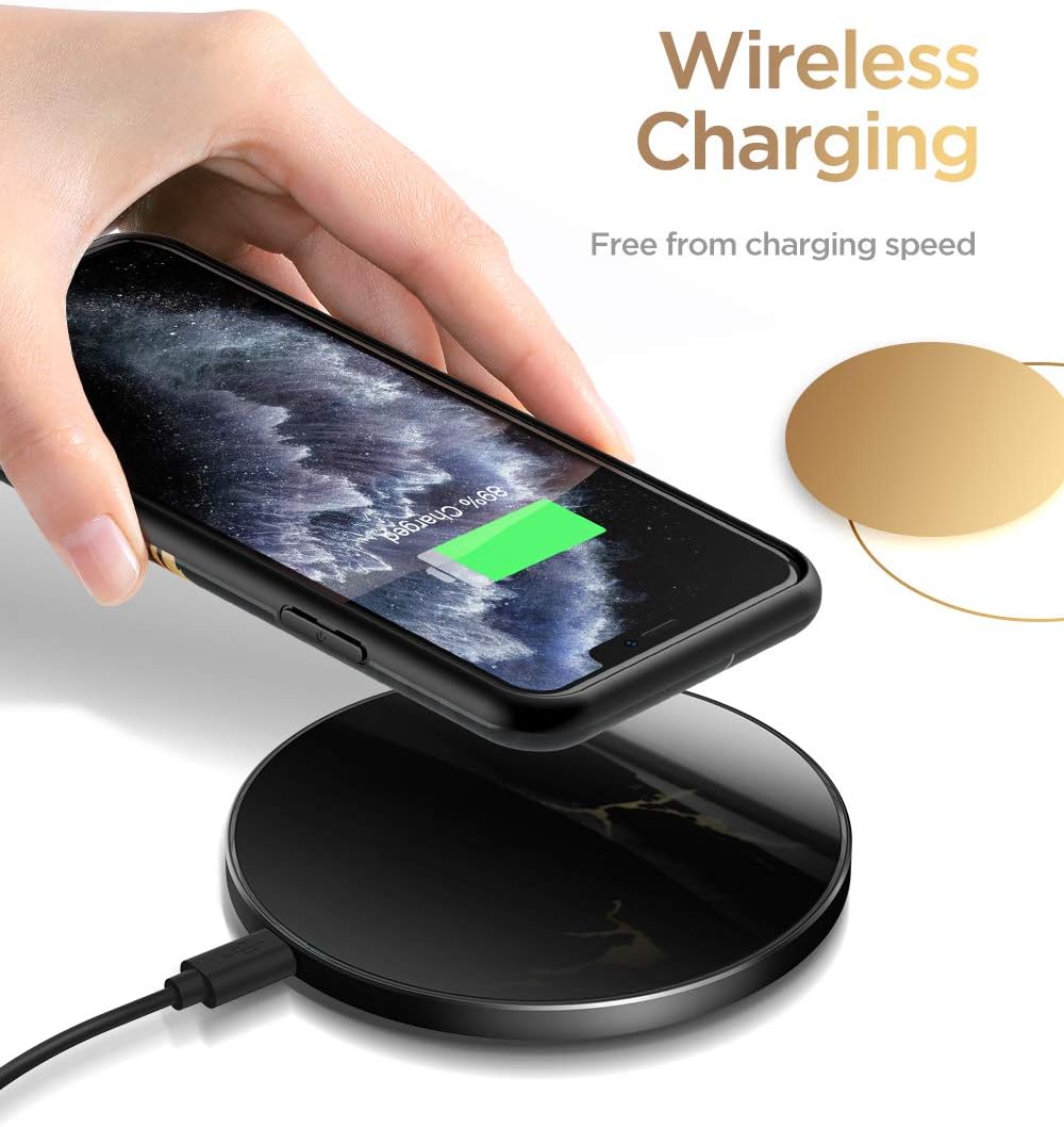 GVIEWIN Marble iPhone 11 Pro Case, Ultra Slim Thin Glossy Soft TPU Rubber Gel Phone Case Cover Compatible iPhone 11 Pro 5.8 Inch 2019 Release (Nero Marquina/Black)