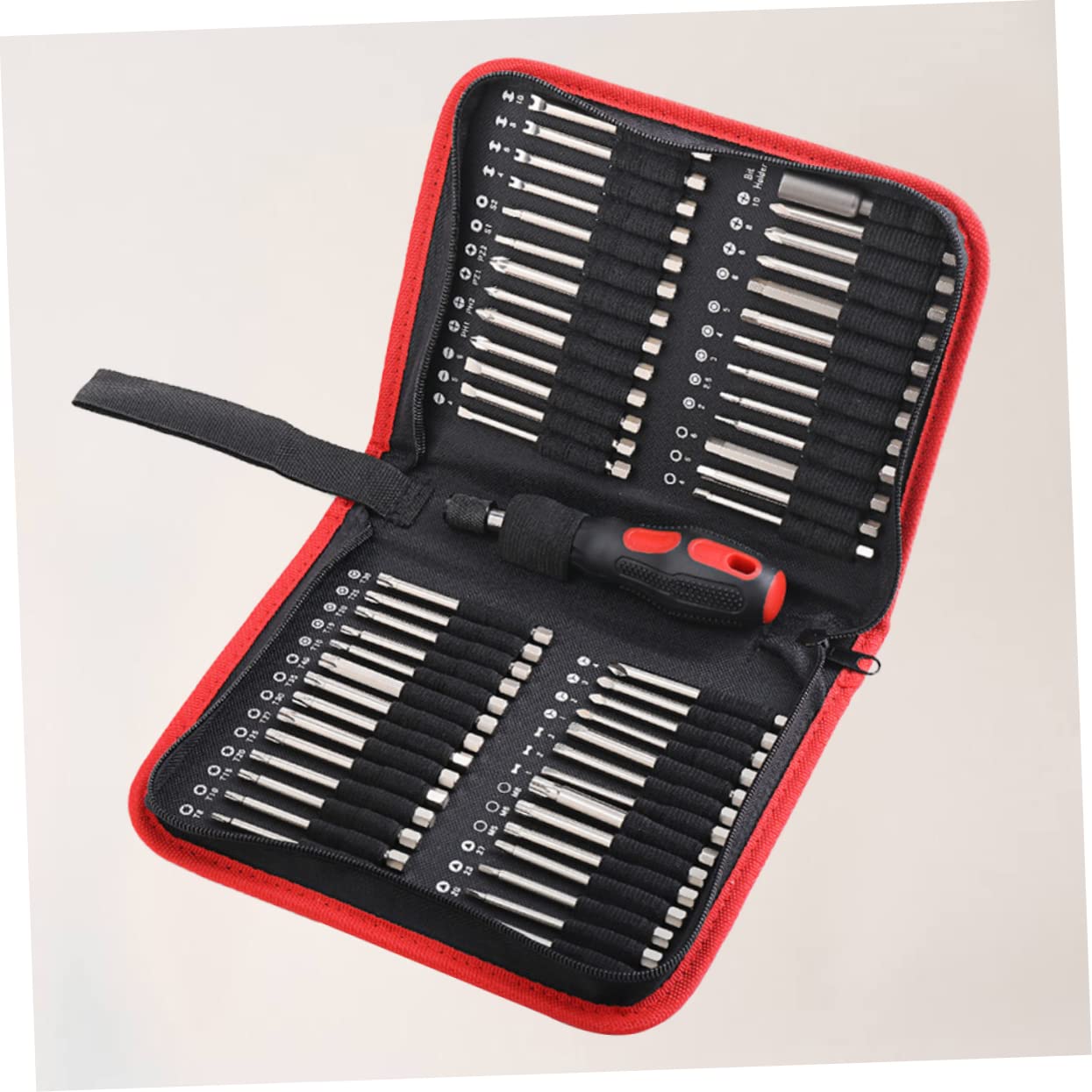 Juego de 55 Brocas Electrónicas S2 de Metal para Destornillador | Puntas Estrella, Hexagonales, Cruzadas y Triangulares, 1 Set, Uso en Taladro Recargable y Herramientas Eléctricas
