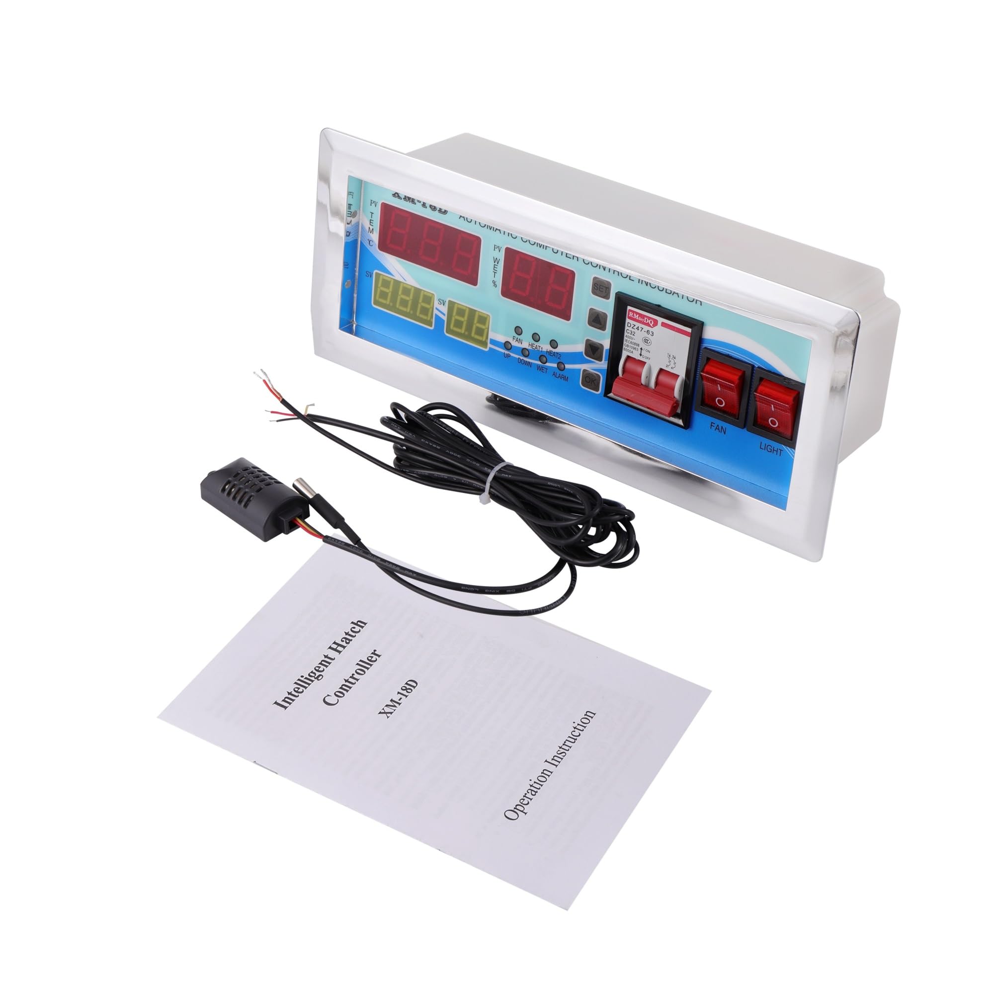 Kontroler Temperatury, XM-18D Inkubator jaj Cyfrowy Automatyczny Termostat Kontroler Miniaturowy System Sterowania Inkubatorem Jaj Maszyna Wylęgarnia