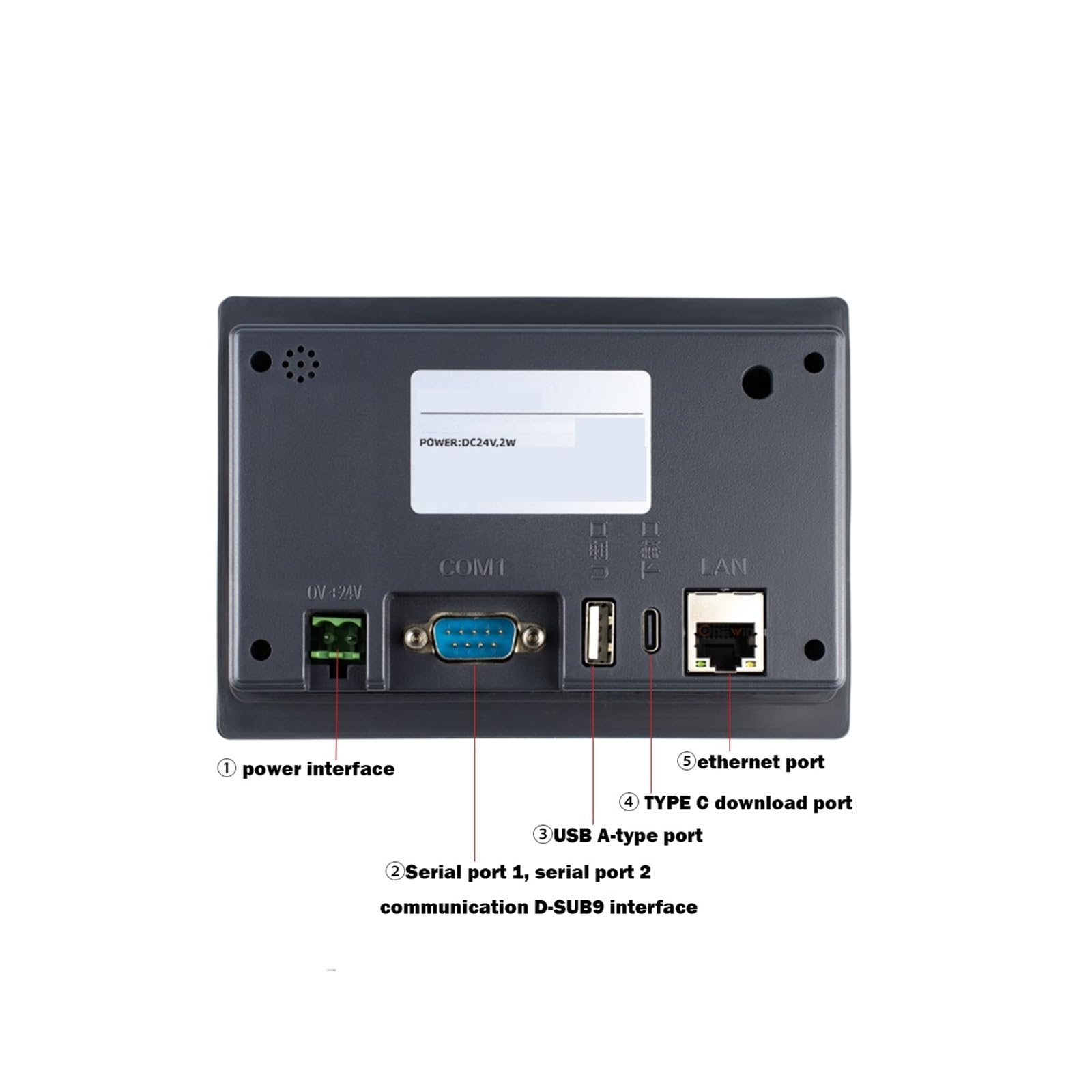 HMI 4,3-Zoll-Touchscreen-Panel 232/485/422 Mensch-Maschine-Schnittstelle