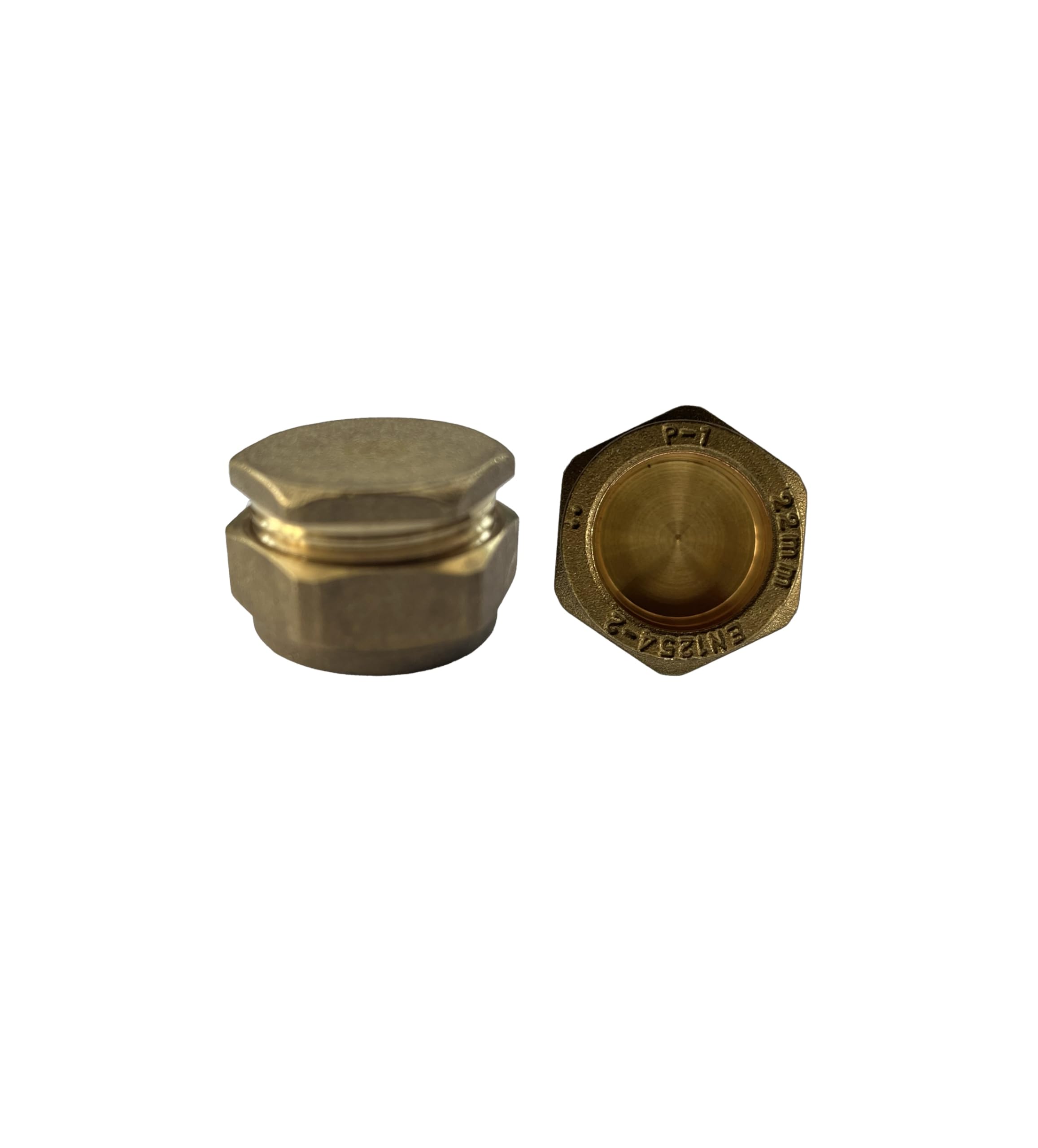 WRAS 22mm Brass Compression Stop End Blank Cap for Copper Pipe, Pack of 2, WRAS and BS EN 1254-2 Certified Plumbing Fittings - Image 2