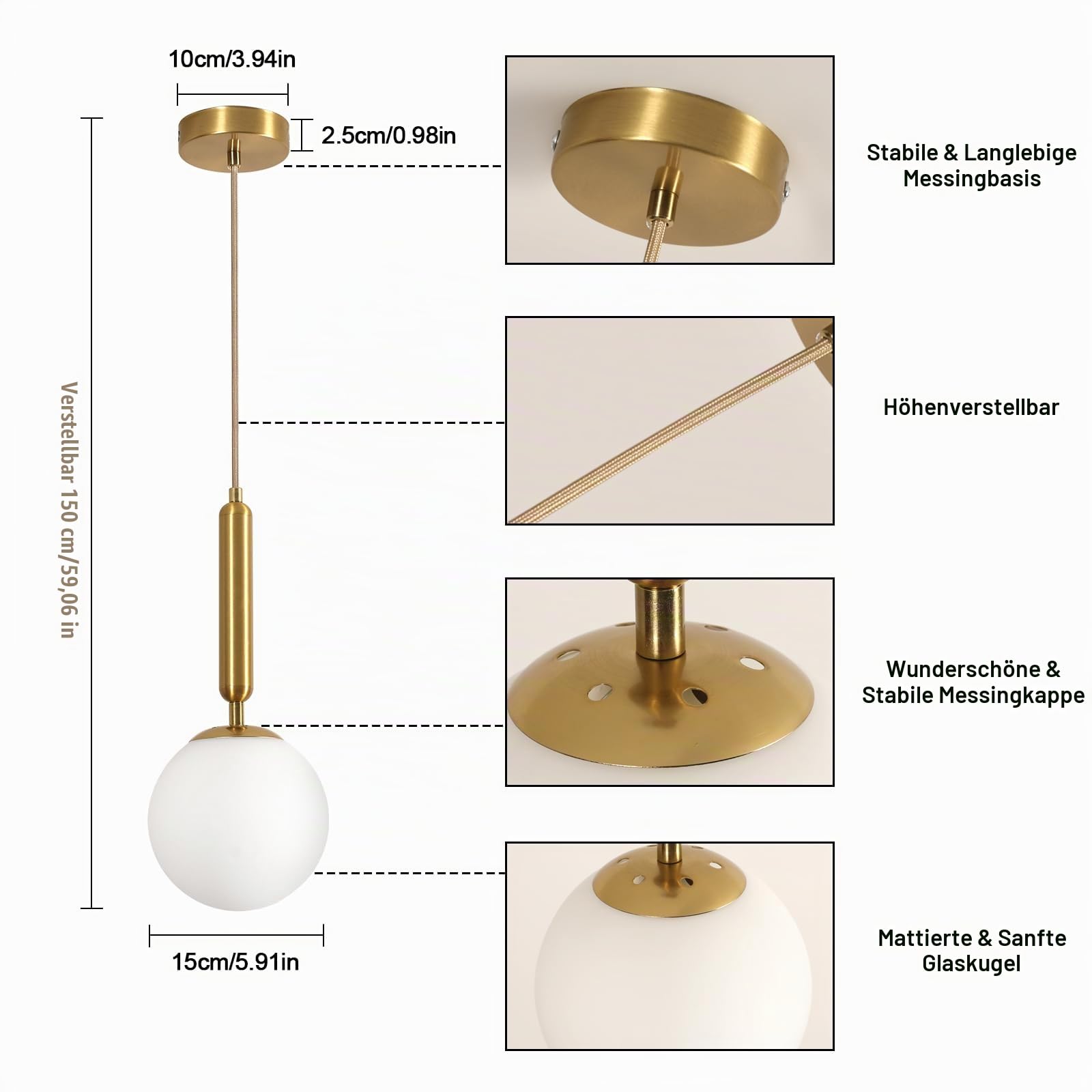 DELIPOP Hängelampe Rondo, Moderne Pendelleuchte E27