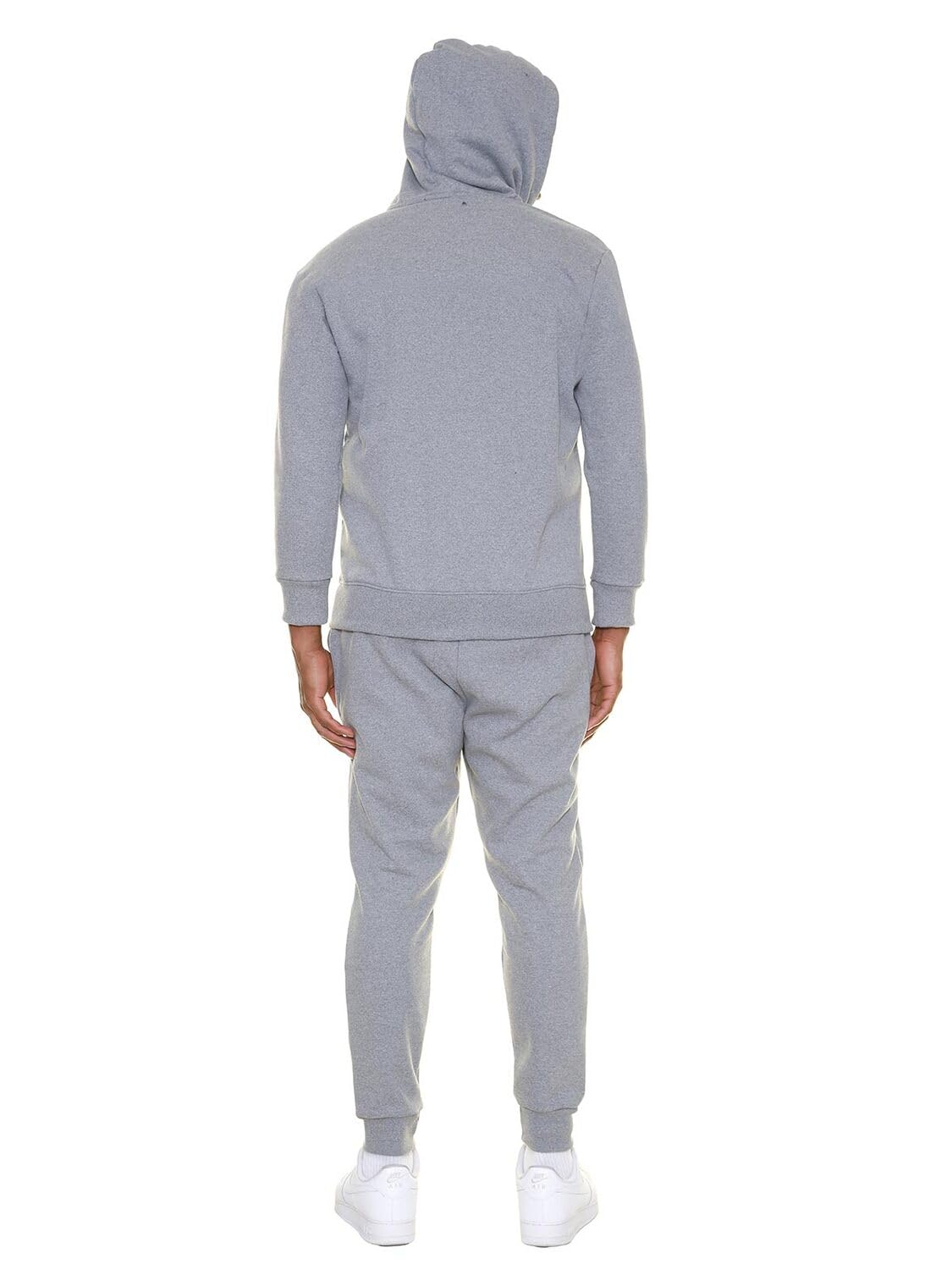 Tuta da ginnastica completo sportivo da uomo taglie forti (IT, Testo, 6XL, GRIGIO MELANGE)