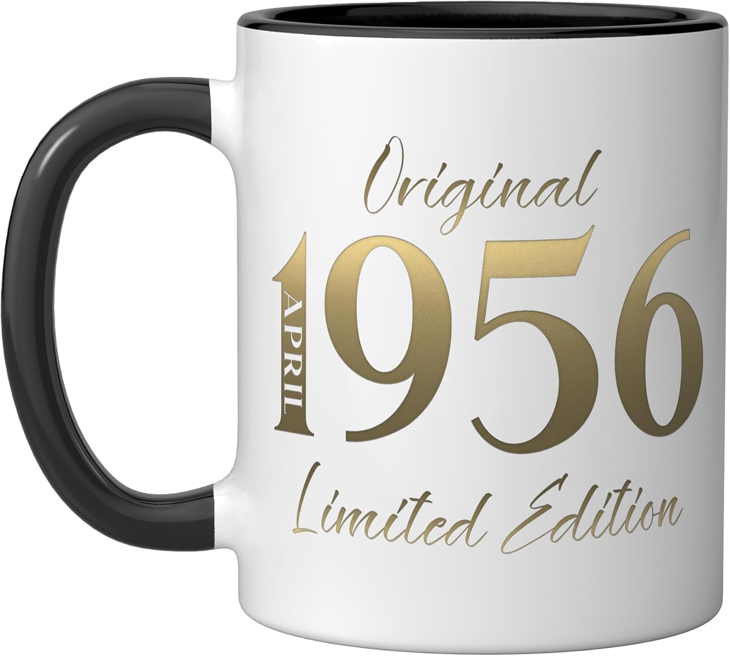 70th Birthday gift Men Women Vintage April 1956 70 Years Ceramic Mug, White, 15oz image 4