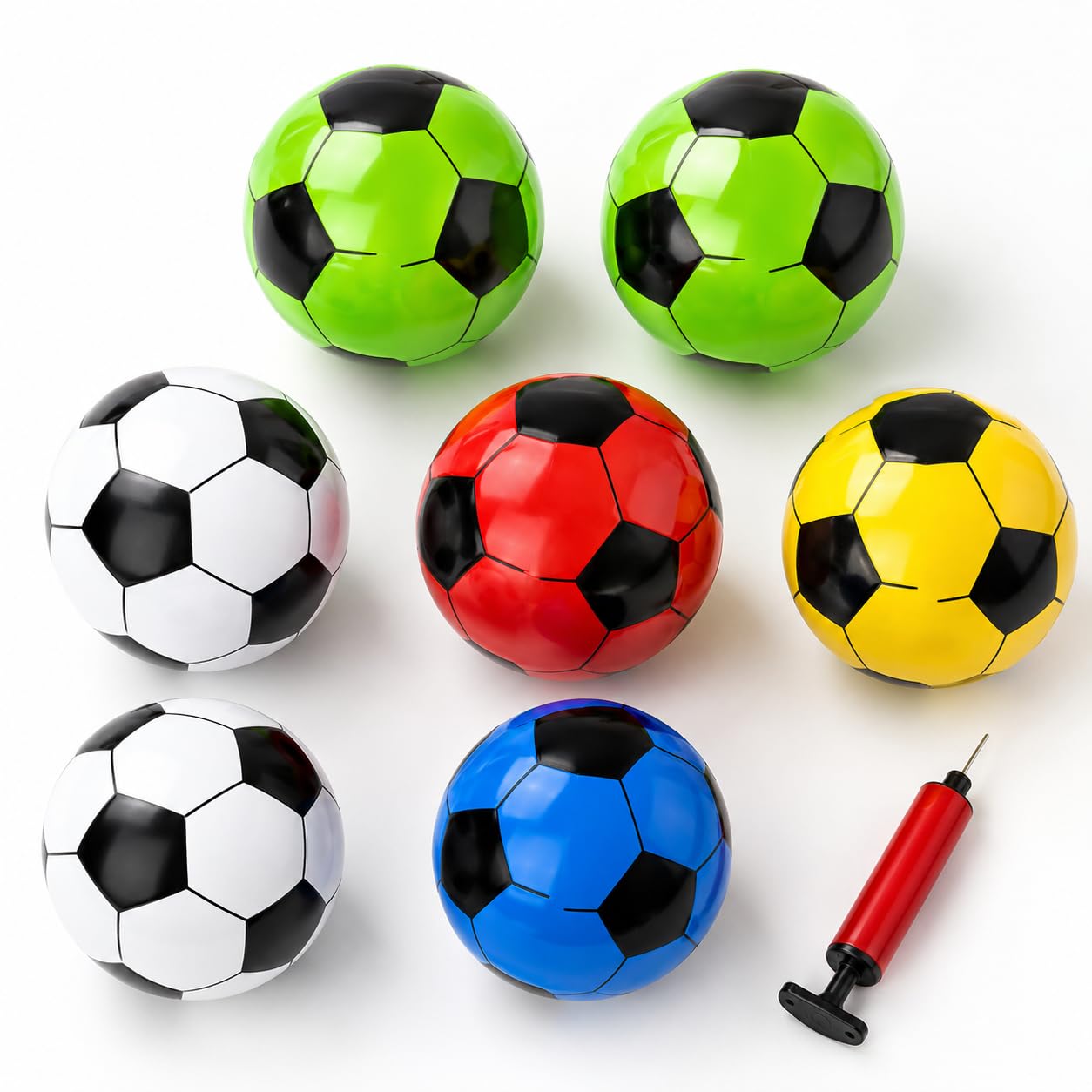XLTXWD 8PCS Inflatable Football, Set of Eight Mini Inflatable Football Balls for Party Favors, Outdoor Leisure, and Pool Pastime