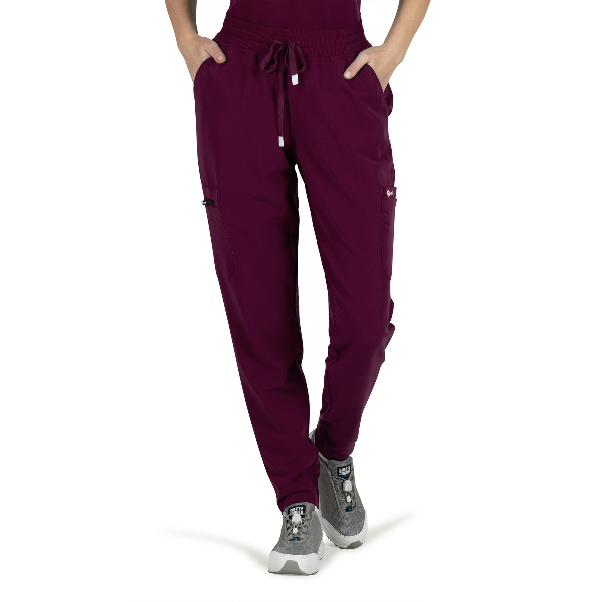 B-well Mauri Pantaloni Infermiere Donna Half-Jogger Pantaloni Sanitari Donna Elastici Pantaloni Medici Donna Spandex con Elastico in Vita