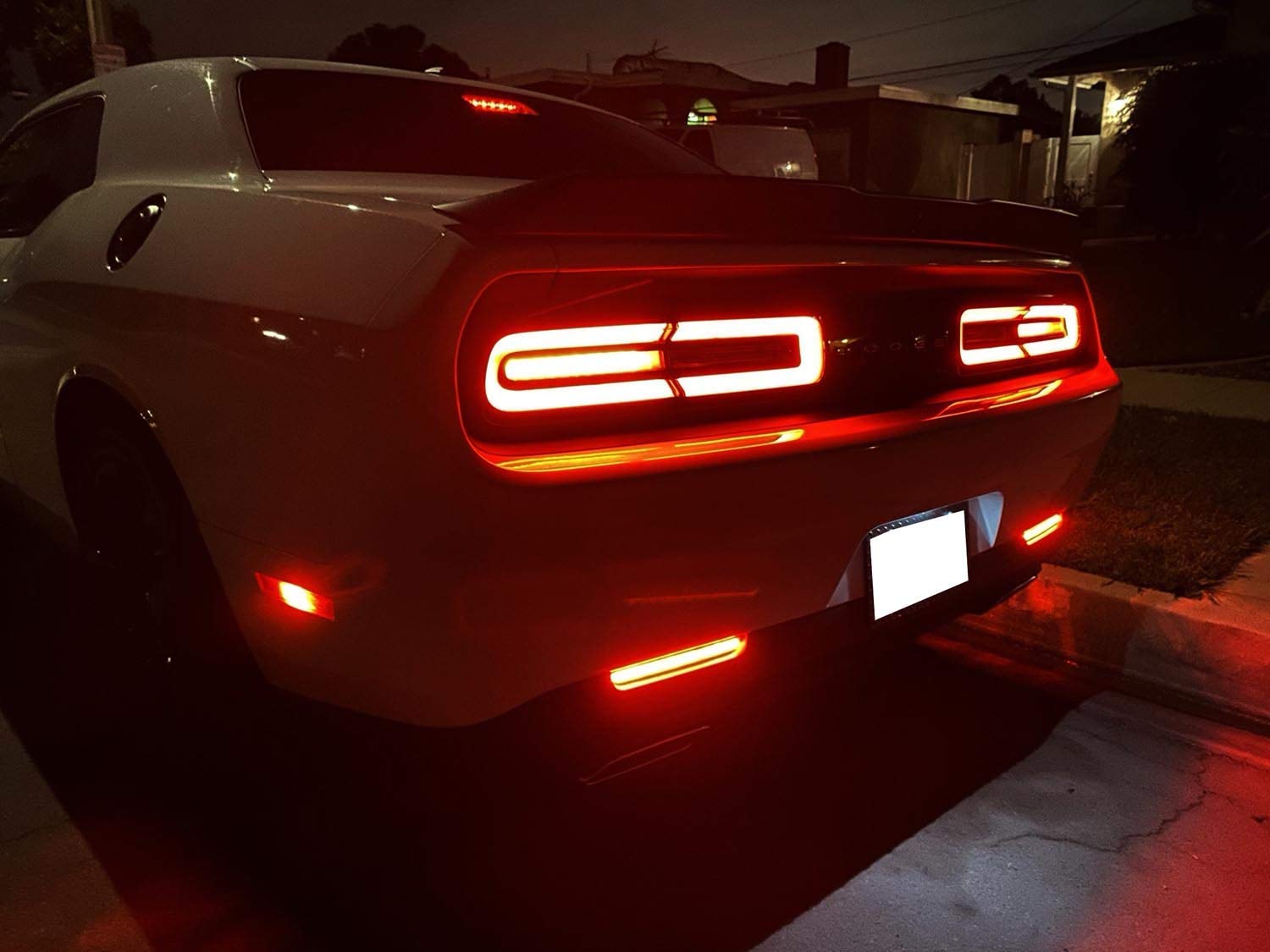 iJDMTOY Red Lens 40-SMD Full LED Rear Bumper Reflector Light Kit Compatible With 2015-up Dodge Challenger Function as Tail or Rear Fog Lights product thumbnail 6