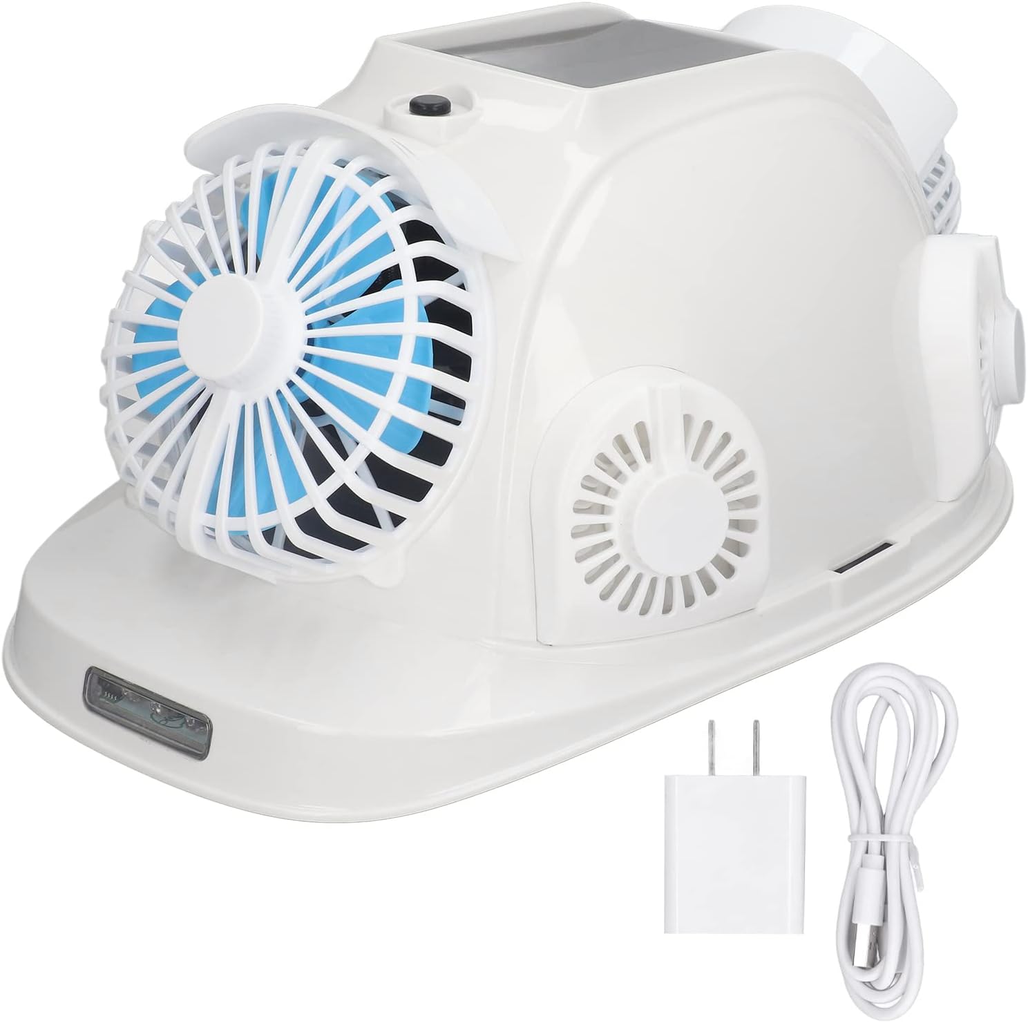 6 Fan Solar Safety Helmet, Double Air Conditioning Cooling Construction