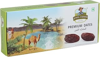 JEWEL FARMER Premium Dates with Dietary Fiber & Protein, Pack of Cholesterol Free Nutritious & Fresh Dried Khajoor (400g) Price In India