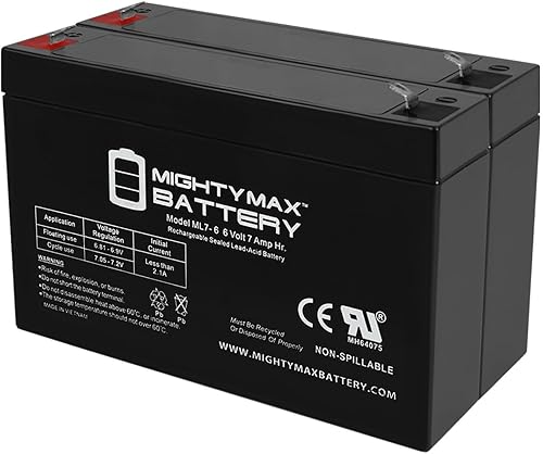Mighty Max Battery Batería de repuesto para leoch djw6-7.0 de 6v 7ah - 2 unidades