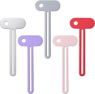 Ymapinc 5Pcs Metal Toothpaste Squeezer Tool | Tube Roller Squeezer for All Tubes, Toothpaste, Hand Cream, Cosmetics, Bathroom, Portable for Traveling