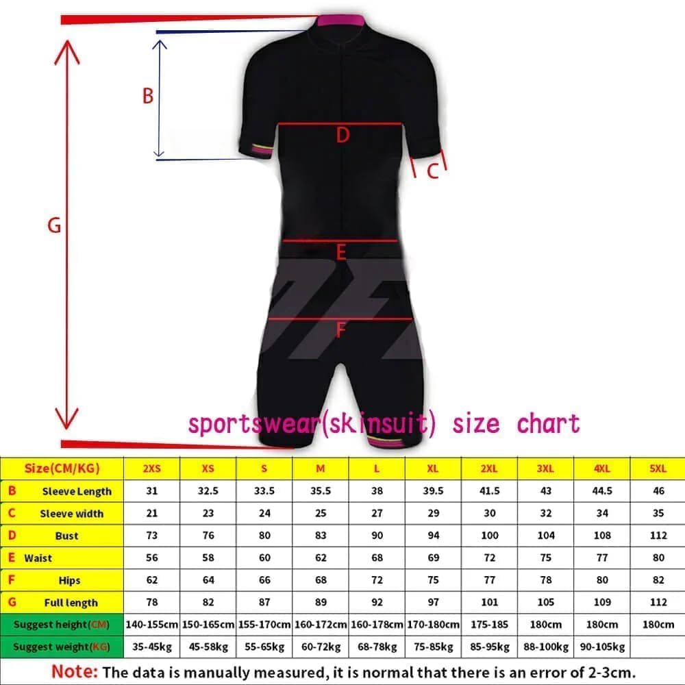 Traje de ciclismo para mujer, triatlón, carreras, camiseta de una pieza, traje de ciclismo ajustado de manga corta, traje de ciclismo con almohadilla de gel, XS-3XL