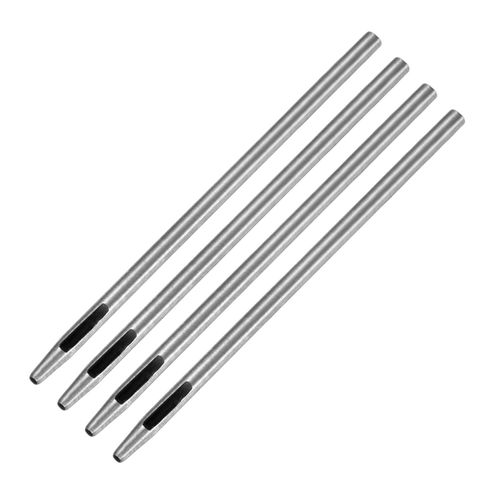 TIXIPEM 4PCS Leather Hole Punch Tool 1.8mm Metal, Silver Tone, Belt