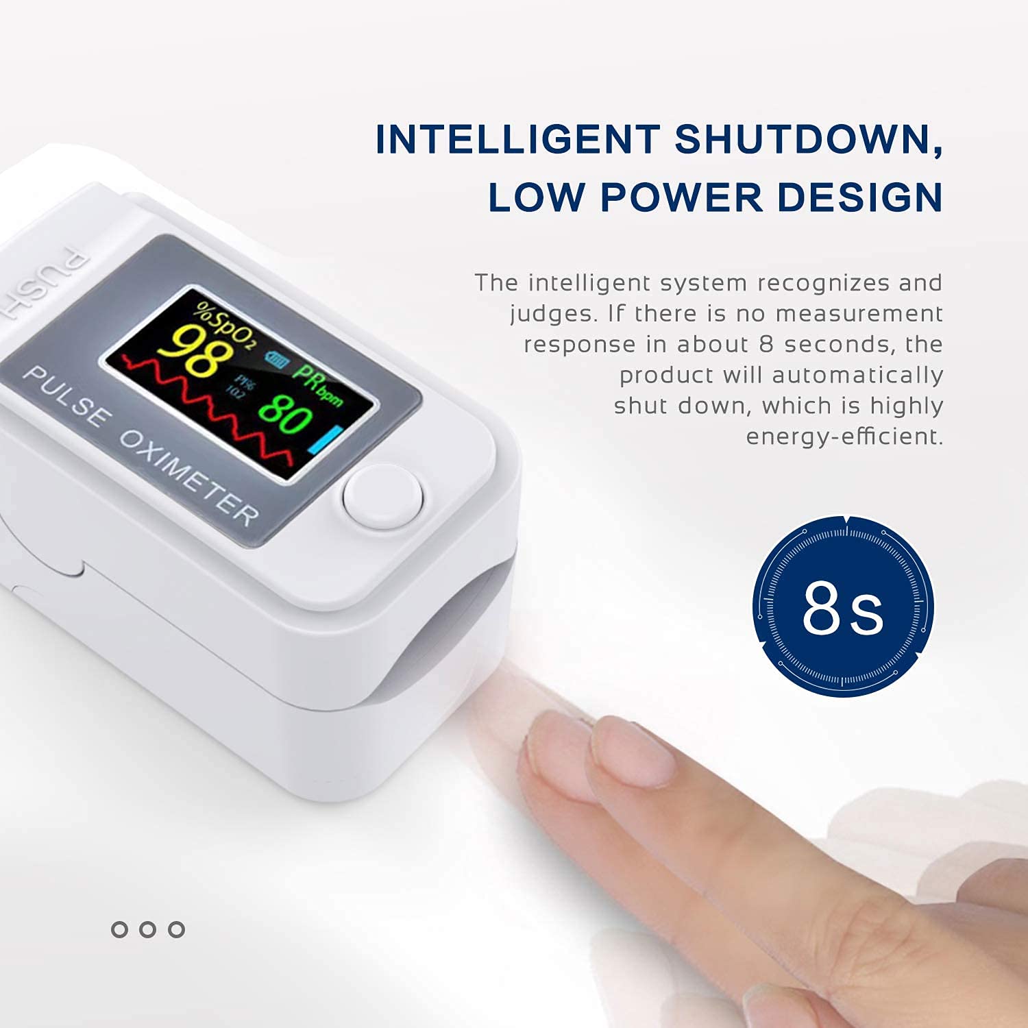 MCP Quantum Pulse Oximeter Fingertip Digital Pulse Oxygen Meter Machine to Check Oxygen Level Spo2 Blood Oxygen Saturation Monitor Finger Oximeter 3