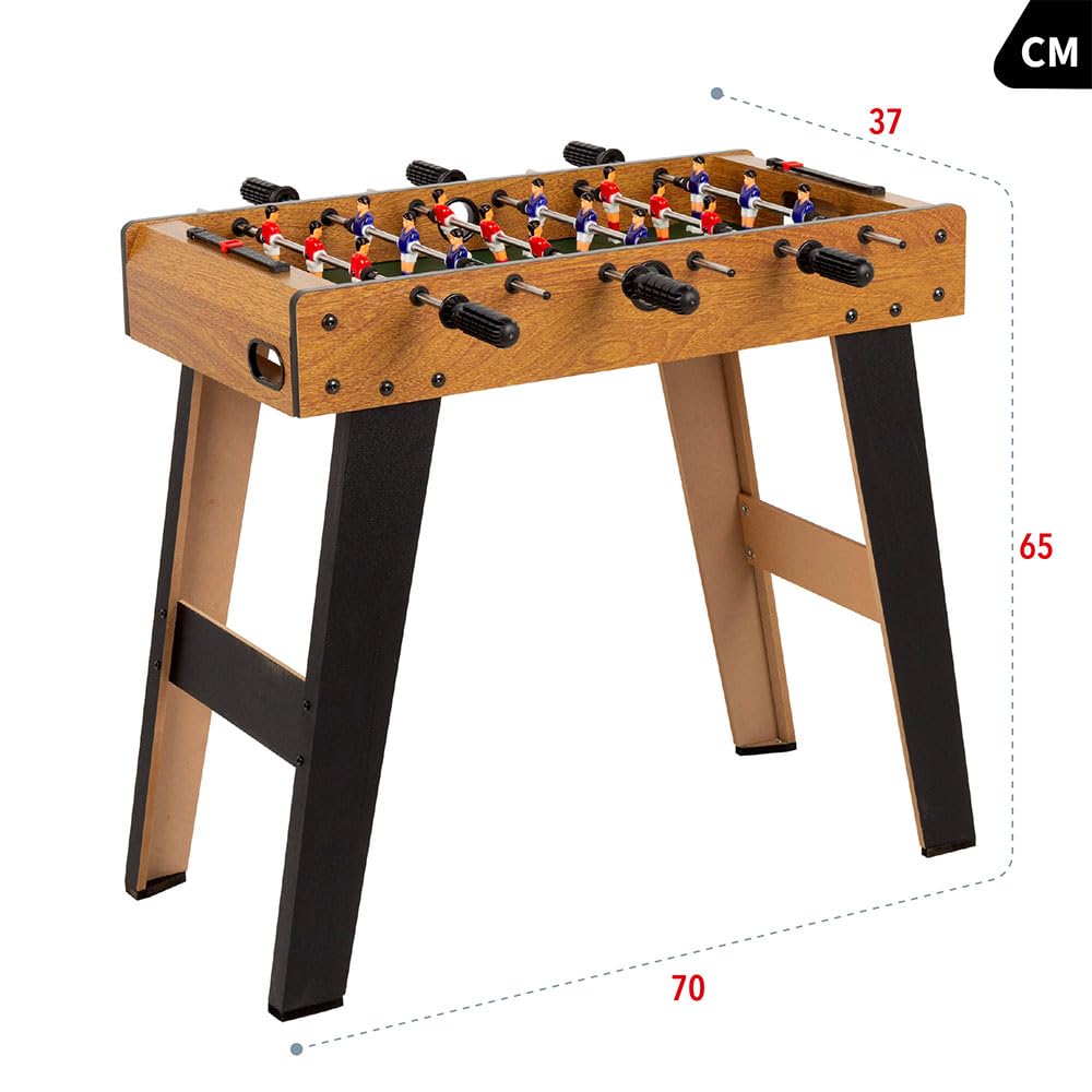 ColorBaby 85436 Piłkarzyki dla dzieci, z nogami, wykonane z wytrzymałego drewna, z ręcznymi znacznikami, 2-4 gracze, 70x37x65 cm, Piłkarzyki, Gry w piłkę nożną dla dzieci, zabawki 6 lat
