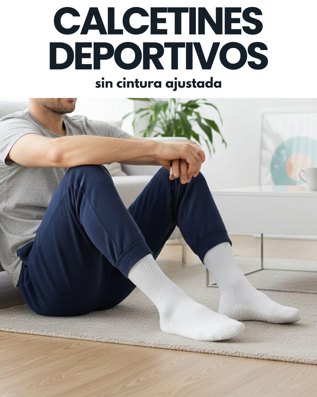 sockenkauf24 10 Pares Calcetines Deporte Hombre Mujer Tenis Algodón Transpirable Acolchado Crew Socks