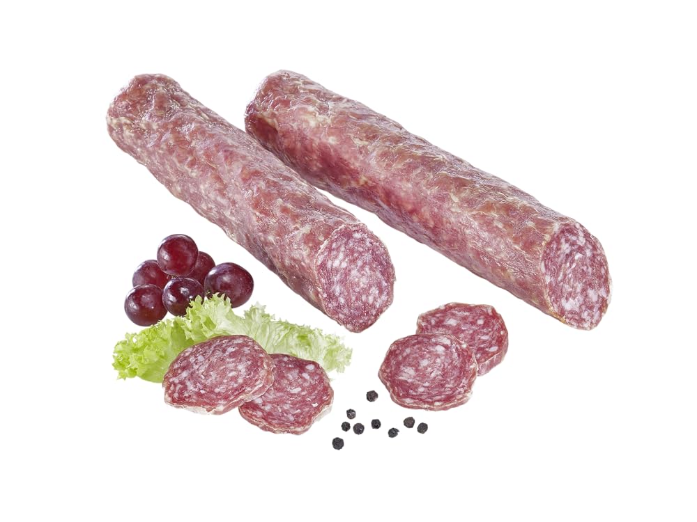 Almgourmet - Meraner Haussalami - 2 Stück je 180g- 5 Monate luftgetrocknet- mit Edelschimmel - würzig und delikat