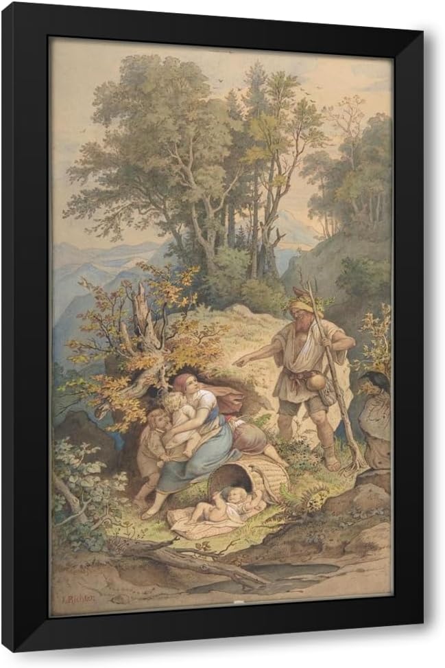 ArtDirect Rübezahl (1820–84) Custom Framed Art Print Giclee Print or Canvas Options with Various Sizes and Customization by Adrian Ludwig Richter