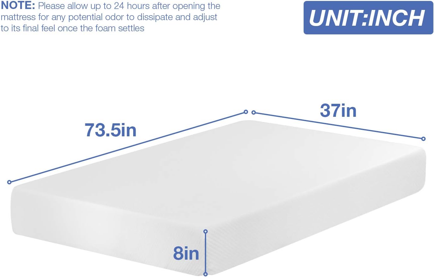 HHS 8 Inch Mattress Twin Bed Mattress Single Memory Foam Mattress in a Box CertiPUR-US Certified Queen Mattress for Cool Sleep & Pressure Relief Medium Firm Innerspring Hybrid Mattress