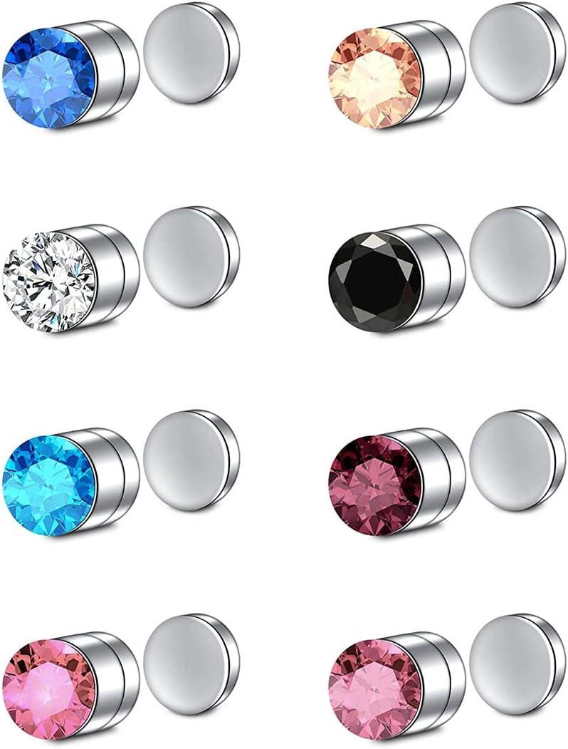 6-10 Pieces 316L Steel Nose Ring Nose Hoop Fake Nose Ring Piercing Body Jewelry, 3-6 Colors, 8mm