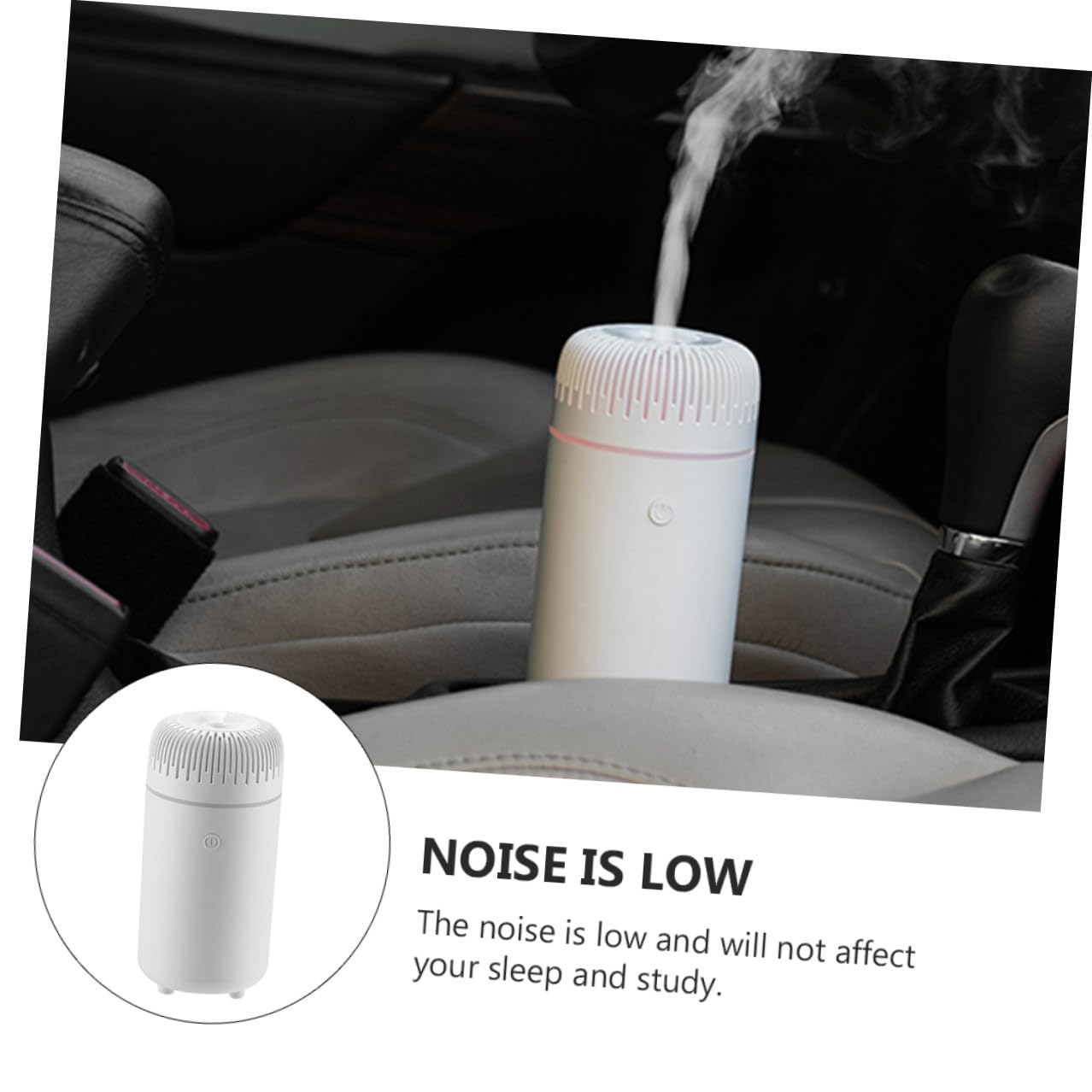 Homoyoyo Difusor de Aromaterapia para Coche Mini Humidificador Ultrasónico Portátil Difusor de Aceite Esencial Silencioso para Ambiente Interior Mejora el Aire y Ambiente Familiar