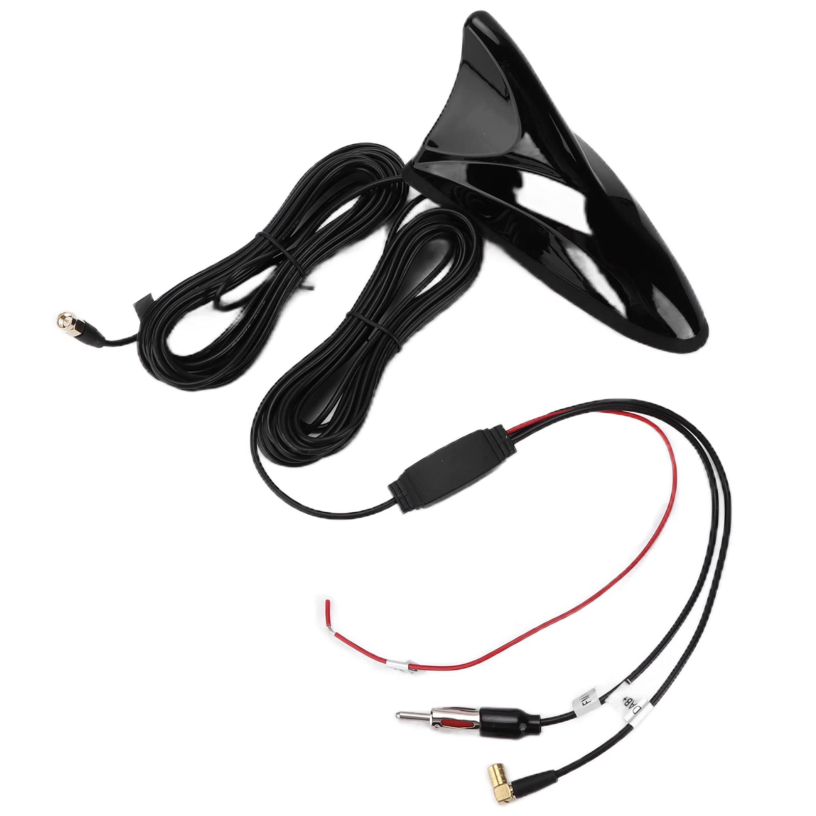 Antenne di segnale per auto, antenna a forma di pinna di squalo 470‑860 MHz montata sul tetto universale per set top box TV digitale per auto