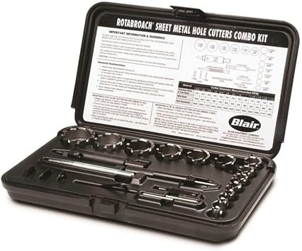 Blair 11320 Rotabroach Sheet Metal Hole Cutter Combo Kit
