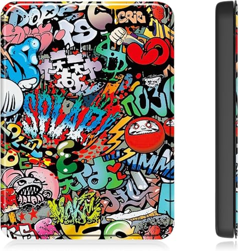 Image of ProElite Cover Case for Kindle Paperwhite 12th Gen 7 inch Case, Slim Smart Flip case Cover for Amazon Kindle Paperwhite 12th Generation 7 inch 2024, Hippy